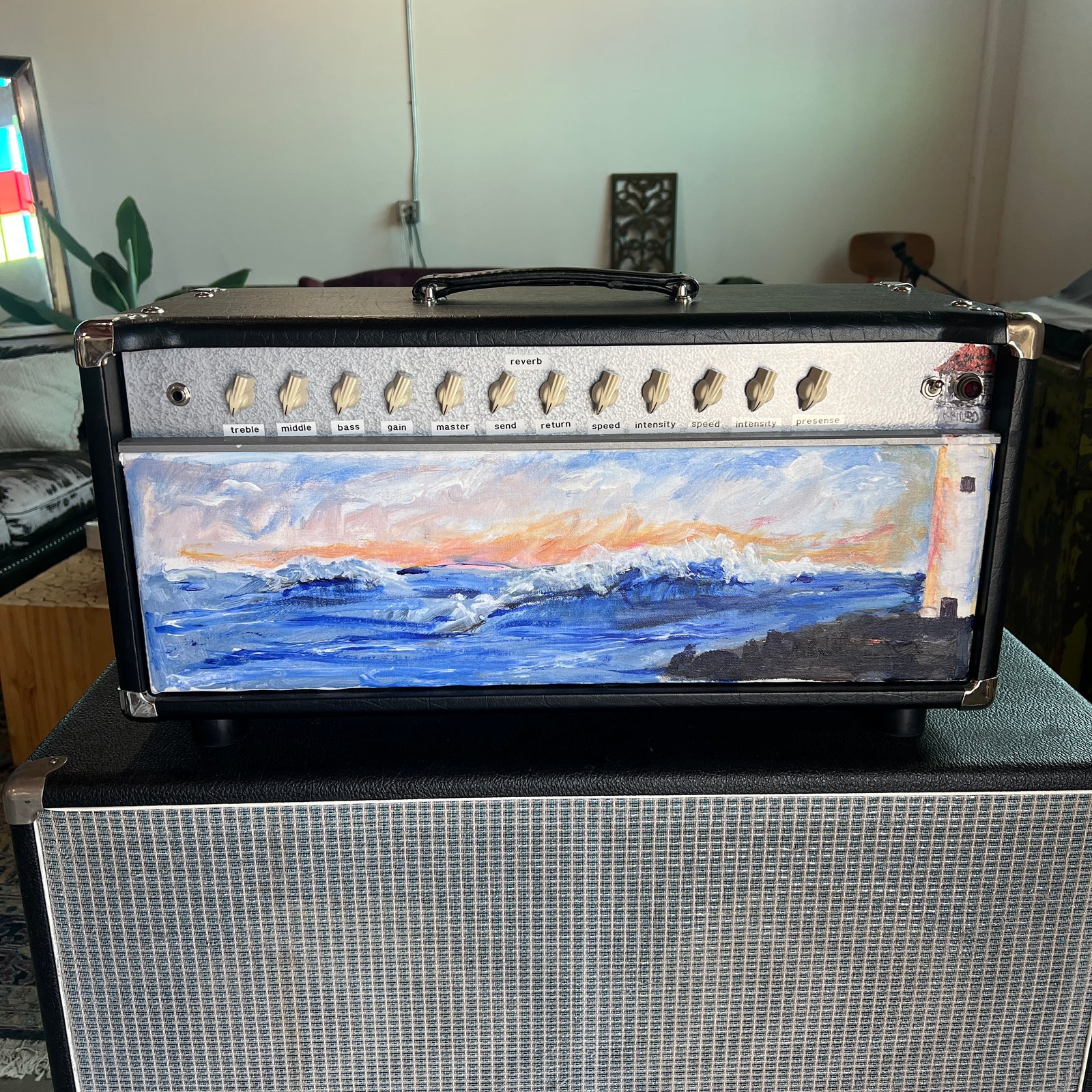 Krinard “Lighthouse” Dual‑Tremolo Head Scratch‑Built by Original Two Rock Founder Bill Krinard | Joey Landreth–Inspired | Original Lighthouse Artwork | 50 W 6L6