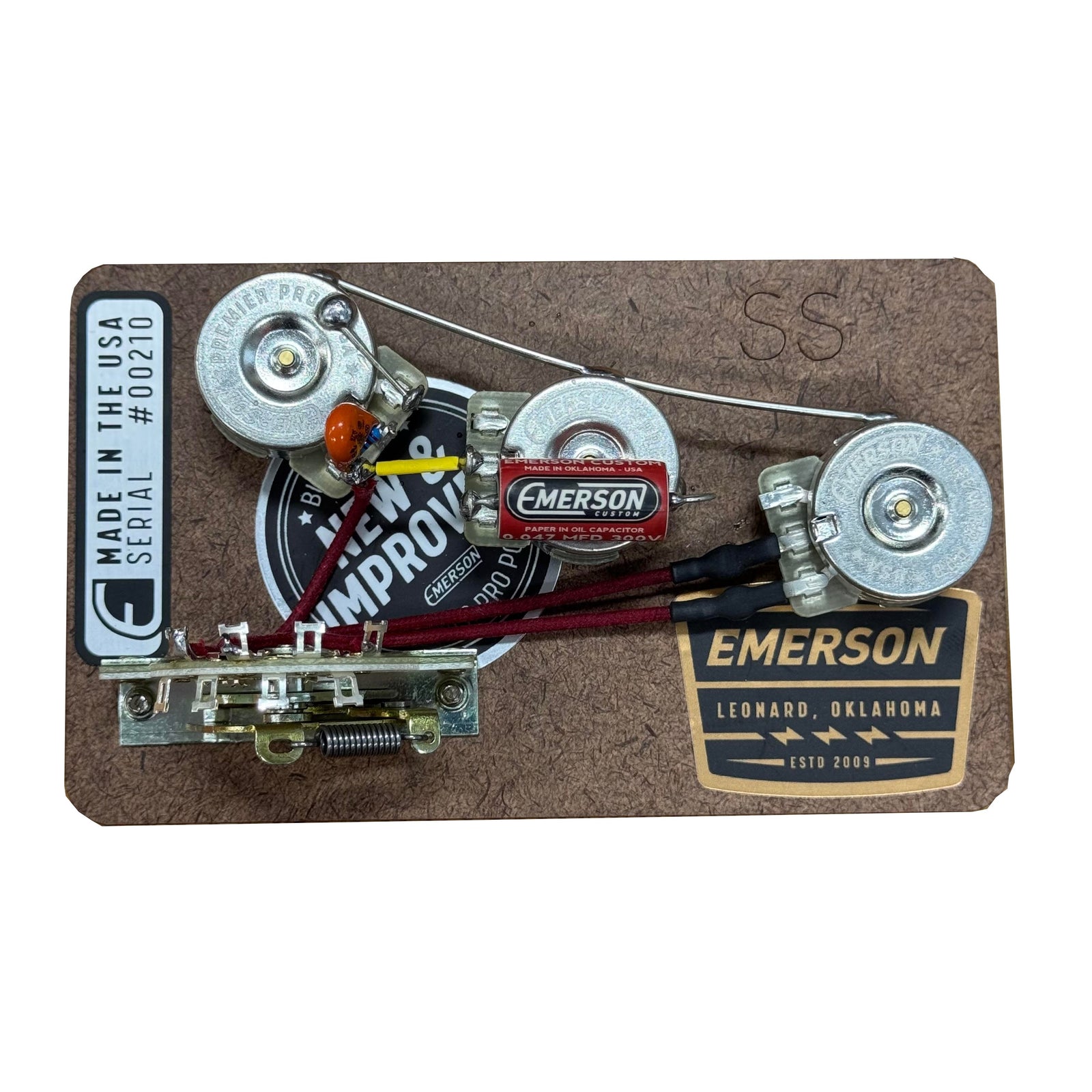 Emerson Custom Premier Pro Blender 5-Way PRS Silver Sky Prewired Kit - 250k