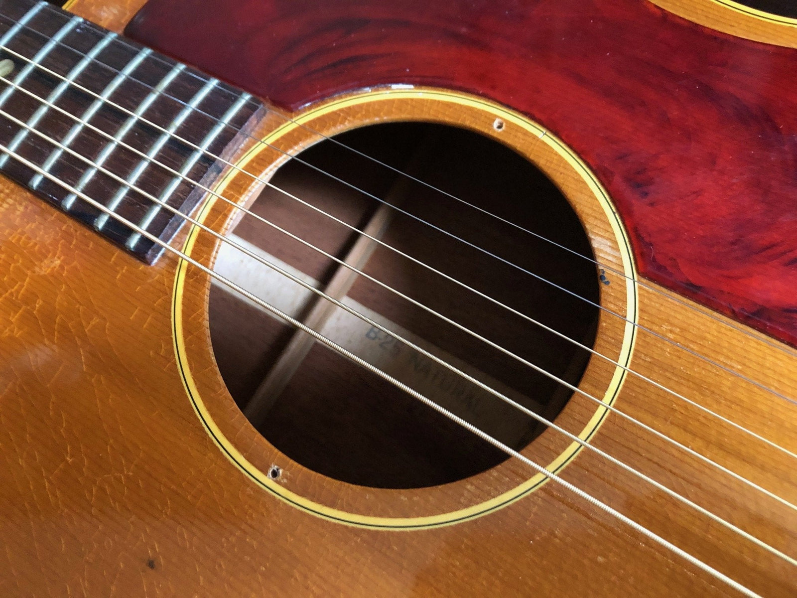 Vintage 1967 Gibson B-25 Natural Acoustic Guitar and Case