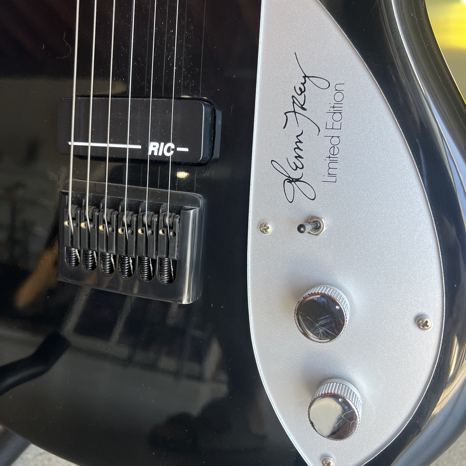 Rickenbacker 230GF Glenn Frey signature chrome pickguard