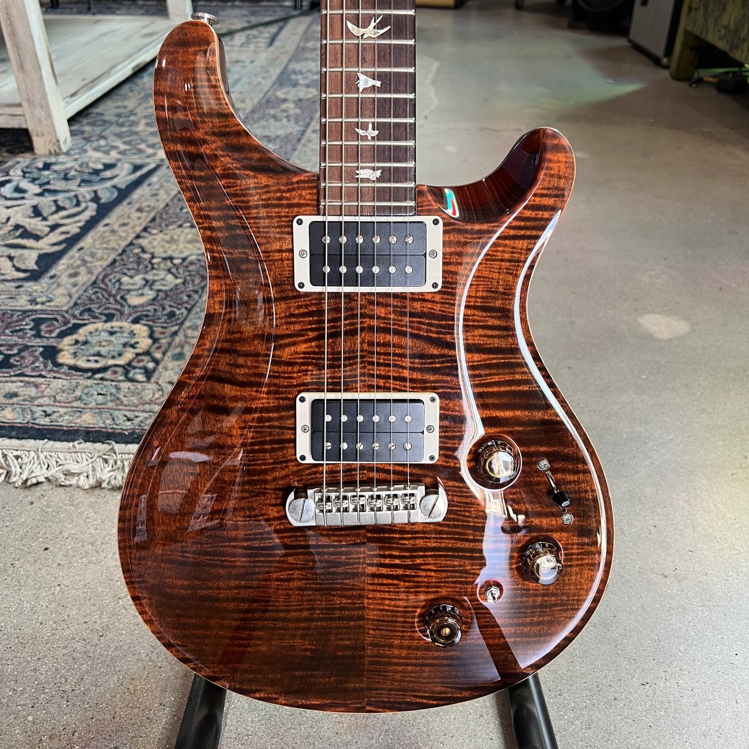2013 PRS P22 / Custom 22 Piezo Stoptail 10-Top - Orange Tiger