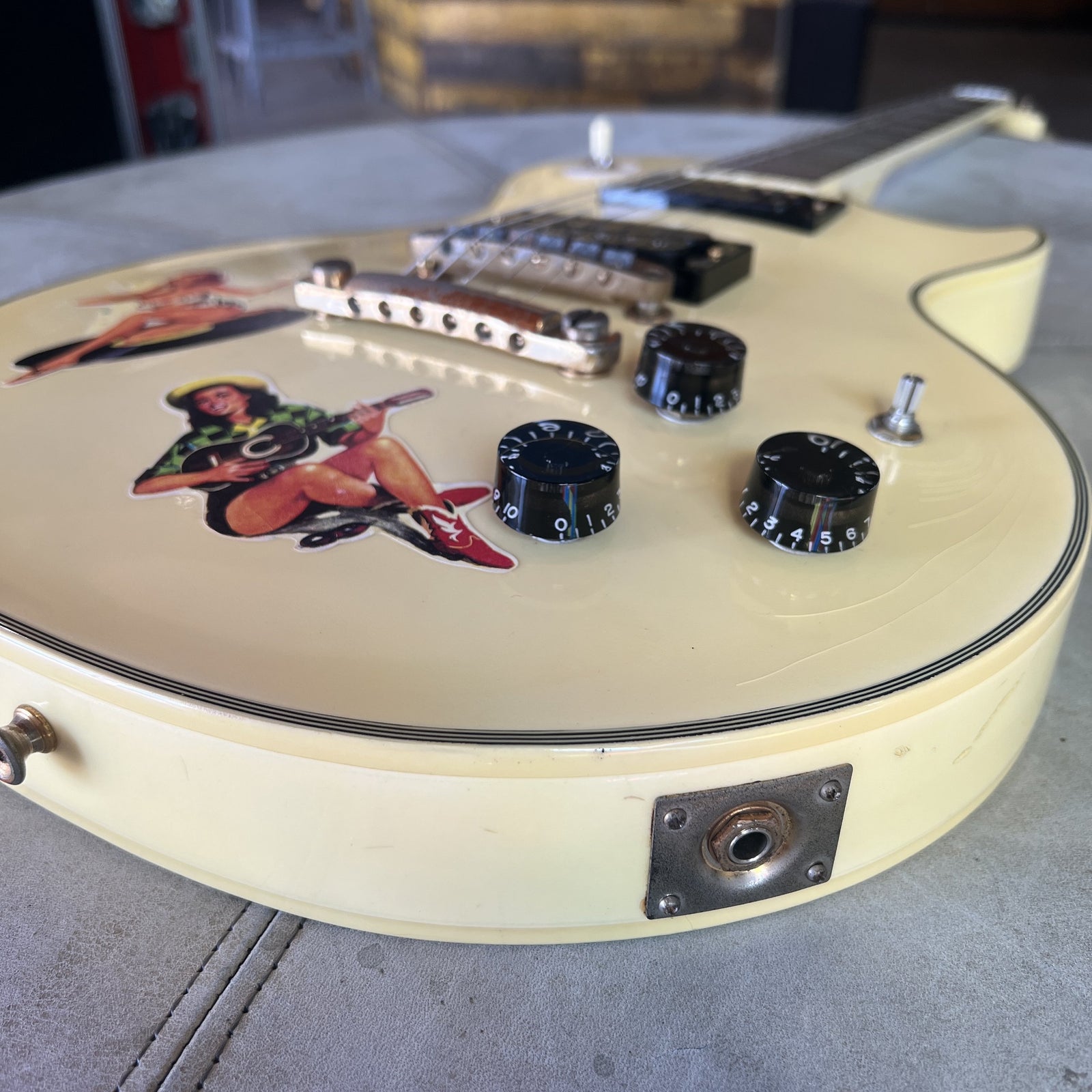 1977 Ibanez Model 2350 Custom Lawsuit Era Electric Guitar - Antique White (Steve Jones Sex Pistols Tribute)