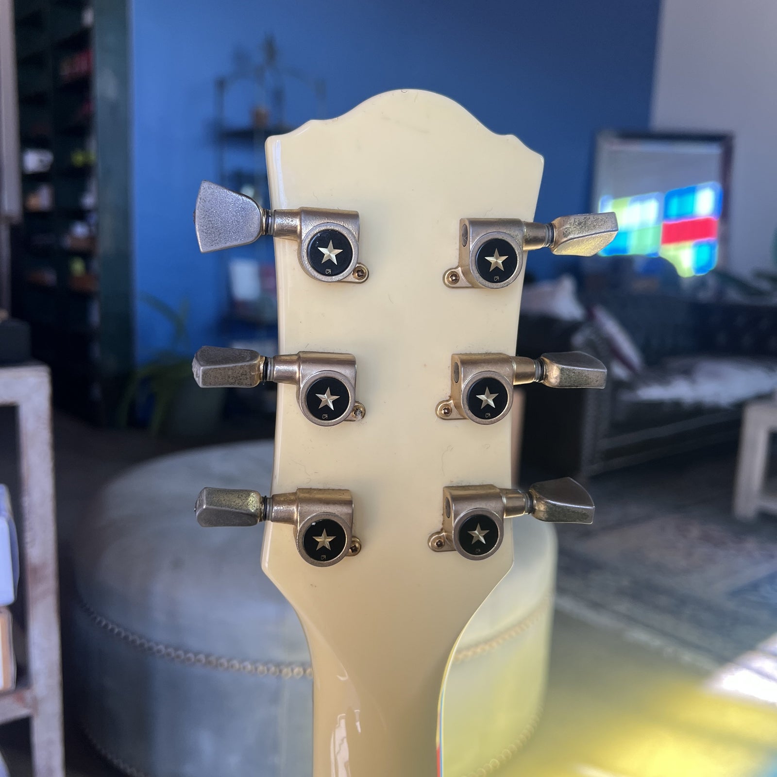 1977 Ibanez Model 2350 Custom Lawsuit Era Electric Guitar - Antique White (Steve Jones Sex Pistols Tribute)