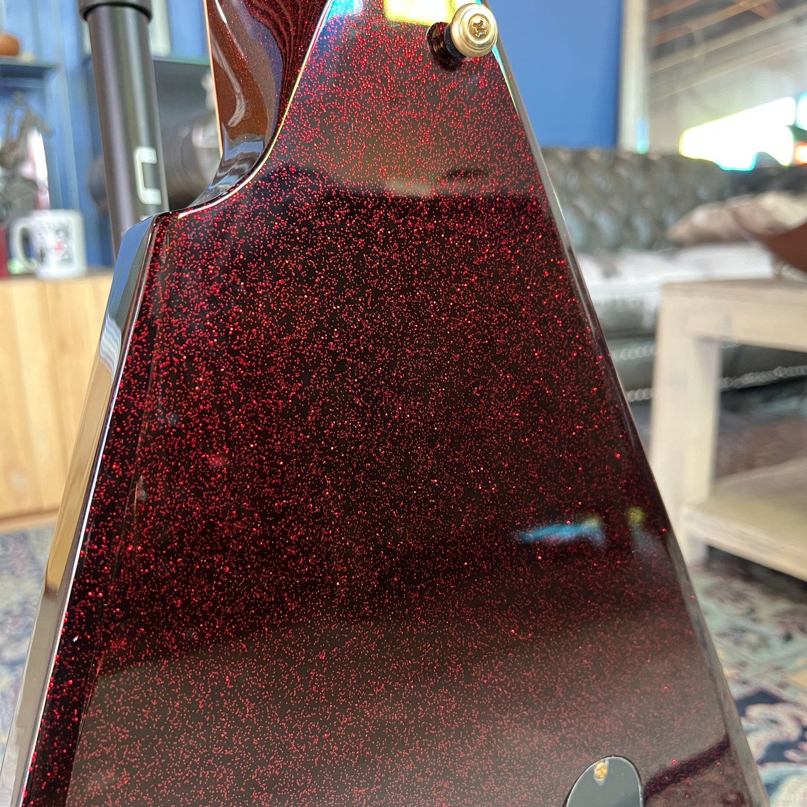 ESP LTD KH-V Kirk Hammett Signature - Red Sparkle (2023, Excellent Condition)