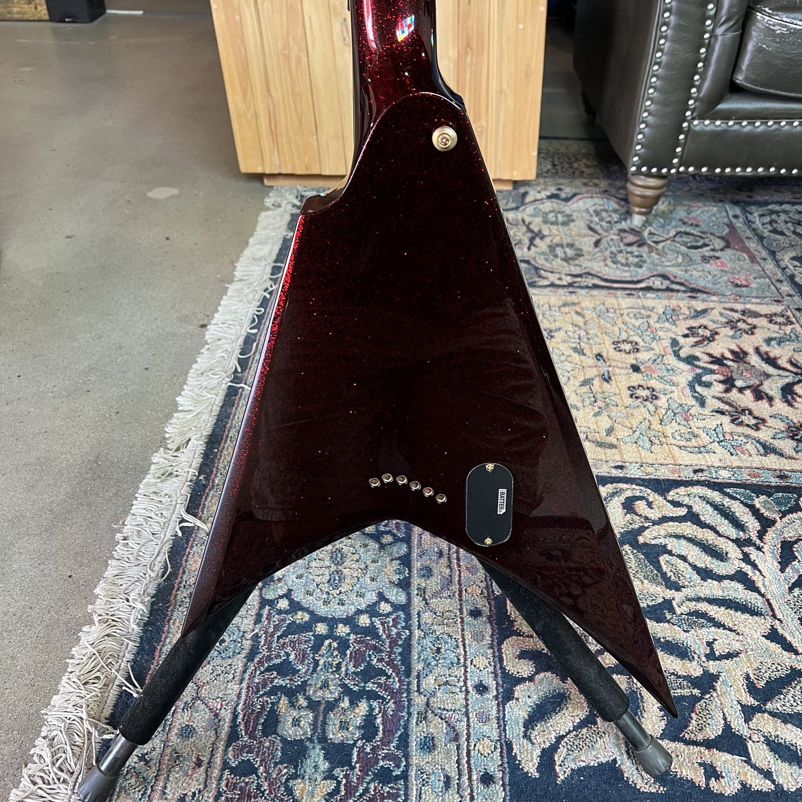 ESP LTD KH-V Kirk Hammett Signature - Red Sparkle (2023, Excellent Condition)