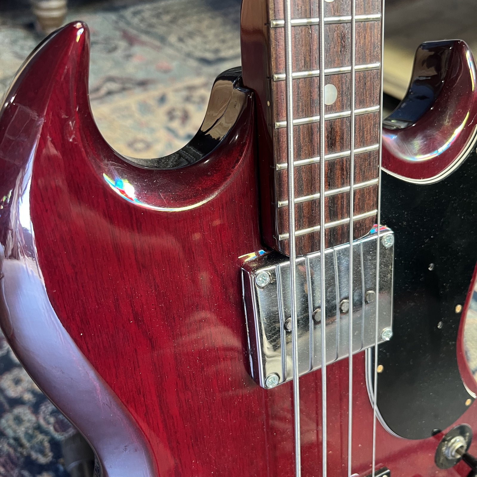 Vintage 1970s Greco EB420 Bass Guitar – Cherry Red (Made in Japan)