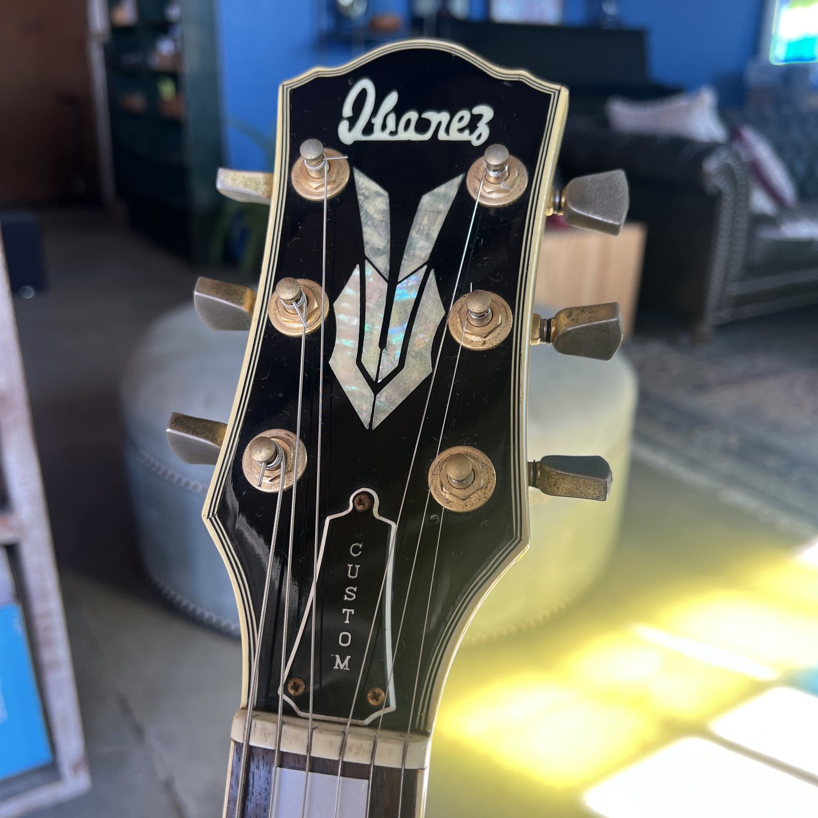 1977 Ibanez Model 2350 Custom Lawsuit Era Electric Guitar - Antique White (Steve Jones Sex Pistols Tribute)