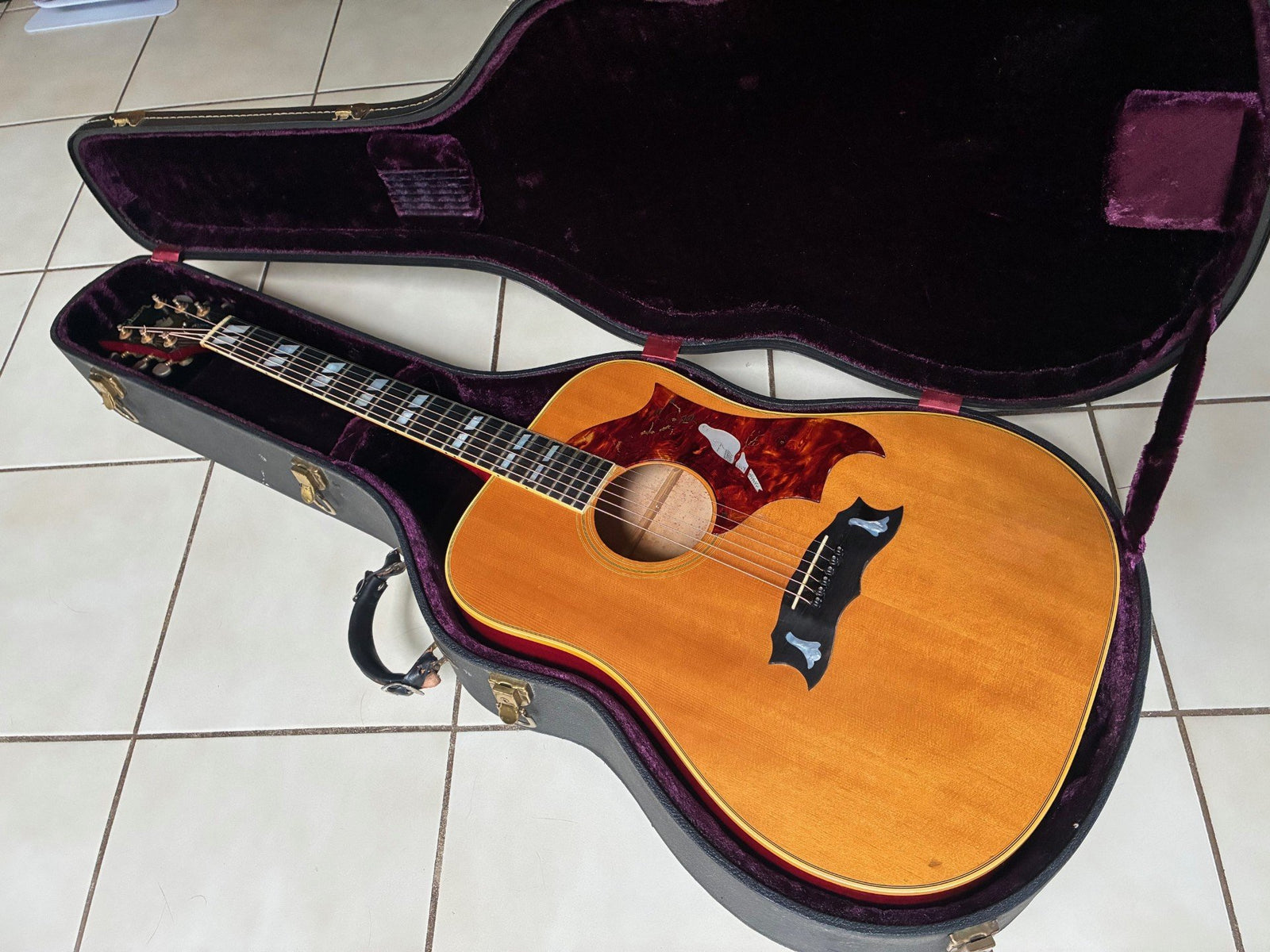 Vintage 1973 Gibson Dove Acoustic Guitar and Case
