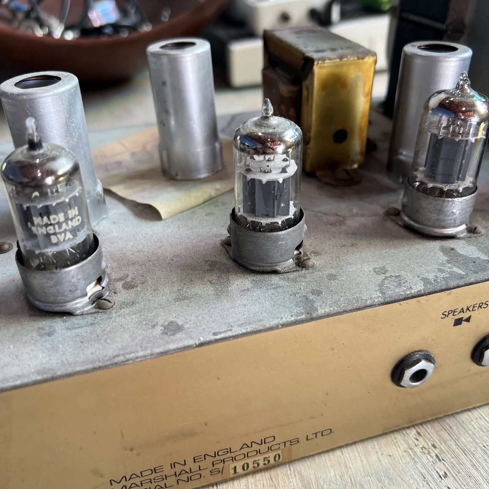 1967 Marshall JTM 50 "Black Flag" Plexi | Original Drake 784-128 & Vintage Tesla Blue Glass EL34s