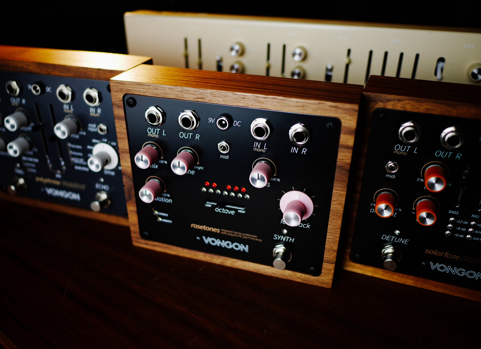 Vongon Rosetones | 12-Voice Polyphonic Sympathetic Resonator & Synth Pedal