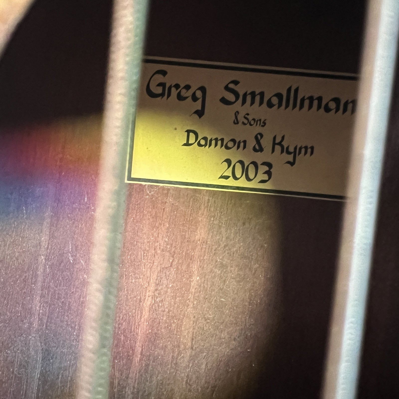 2003 Greg Smallman & Sons Concert Classical Guitar – Brazilian Rosewood & Western Cedar