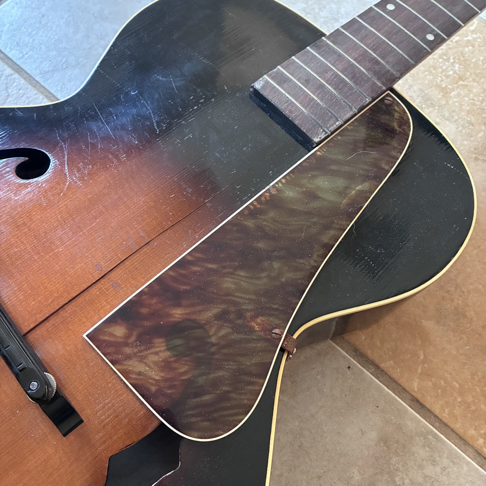 Vintage 1930’s Montgomery Ward Archtop Guitar & Case
