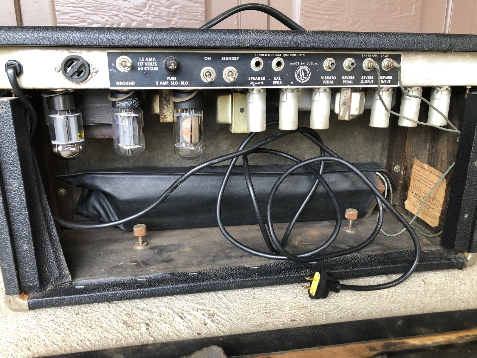 Vintage 1969 Fender Bandmaster Reverb Guitar Amplifier Head
