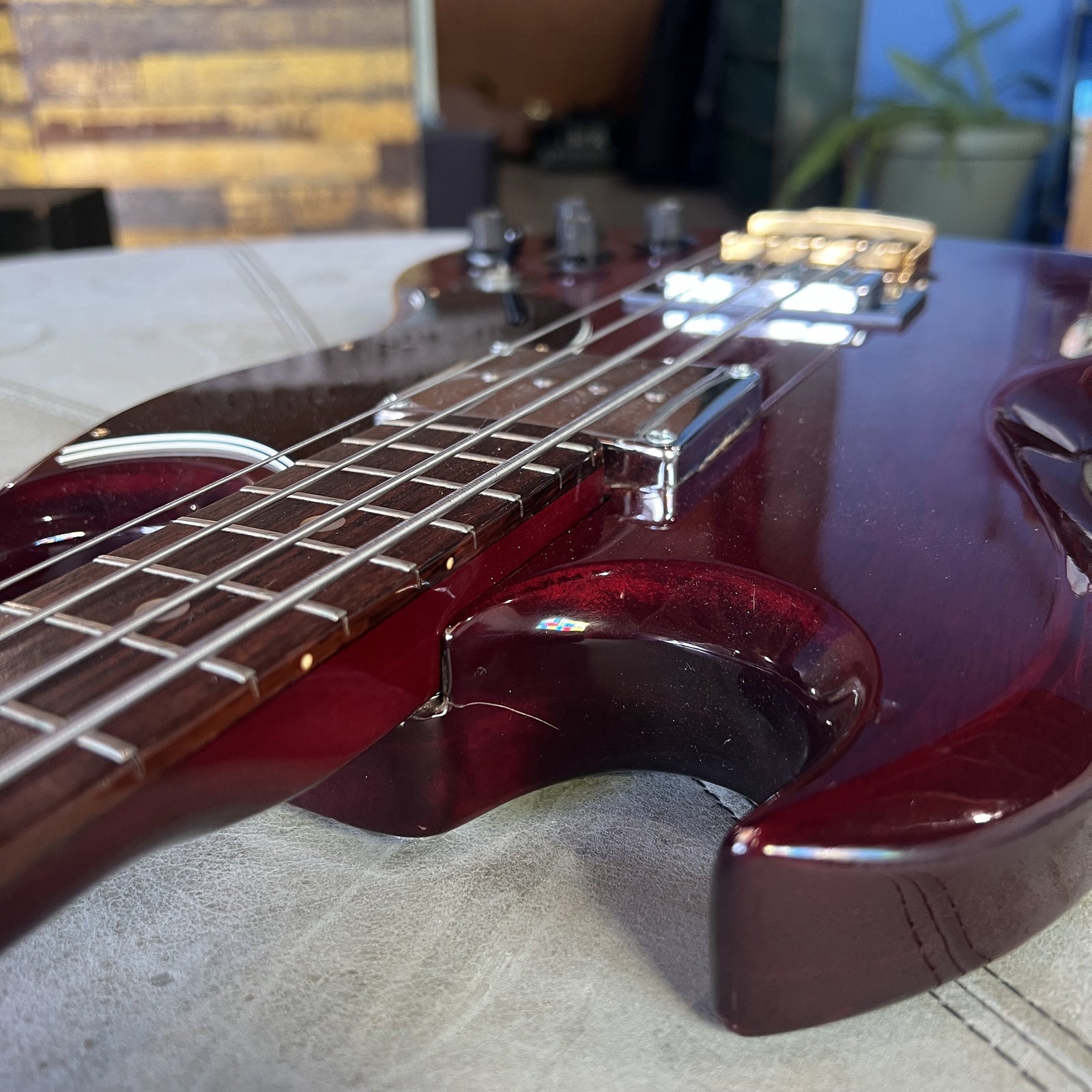 Vintage 1970s Greco EB420 Bass Guitar – Cherry Red (Made in Japan)