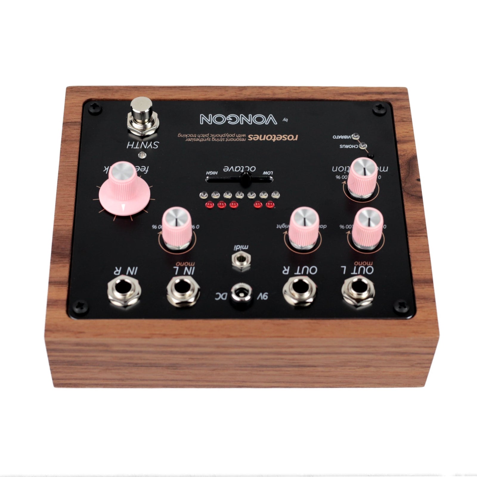 Vongon Rosetones | 12-Voice Polyphonic Sympathetic Resonator & Synth Pedal