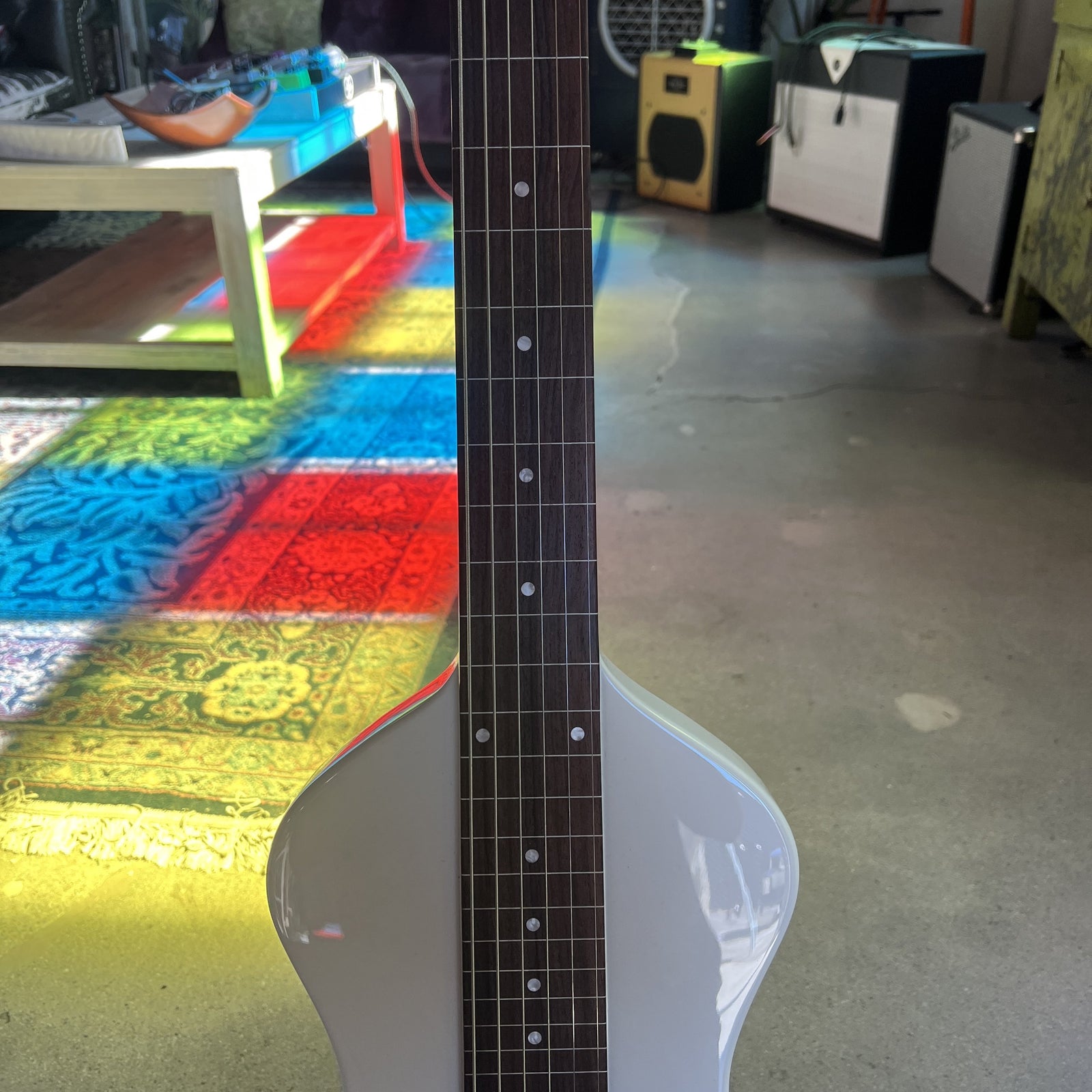 Asher Electro Hawaiian Junior Lap Steel Guitar - Antique White | Cottonwood Music Emporium
