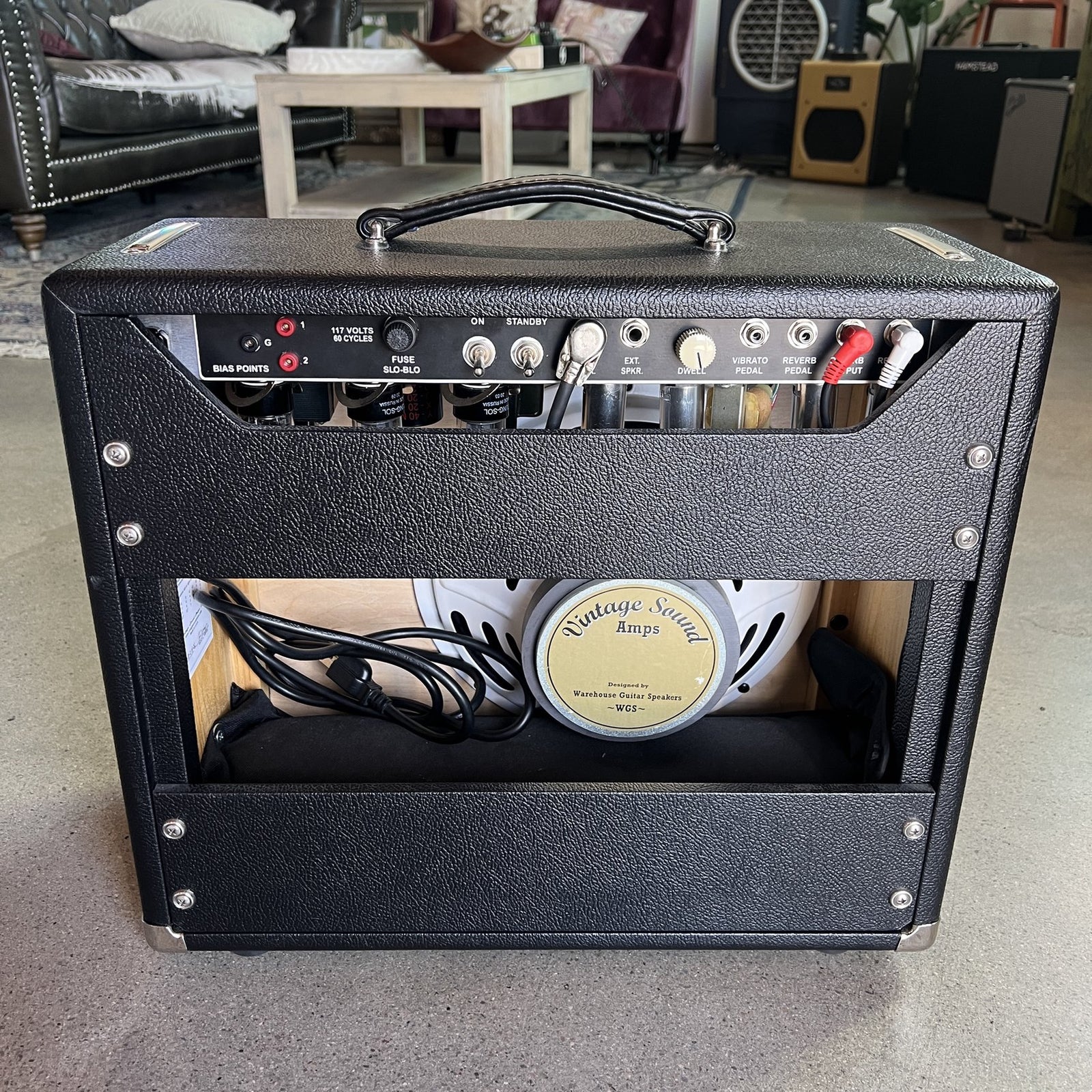 Vintage Sound Amps Vintage 15 1x12 Combo - Black/Silver with NOS Tubes & Premium Upgrades