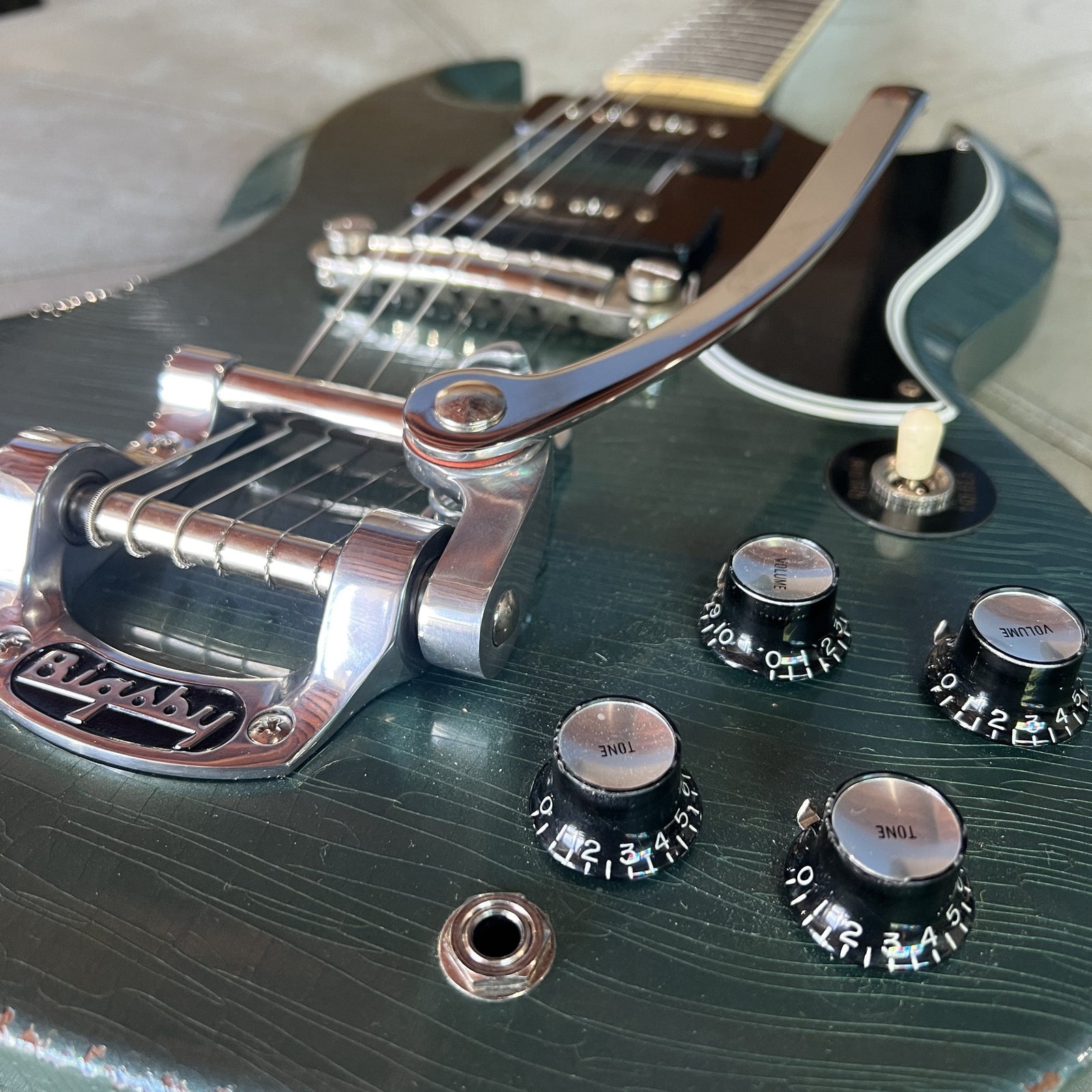 Gibson Custom Murphy Lab 1963 SG Special Reissue – Light Aged Antique Pelham Blue w/ Bigsby B5 (SN: 203423)