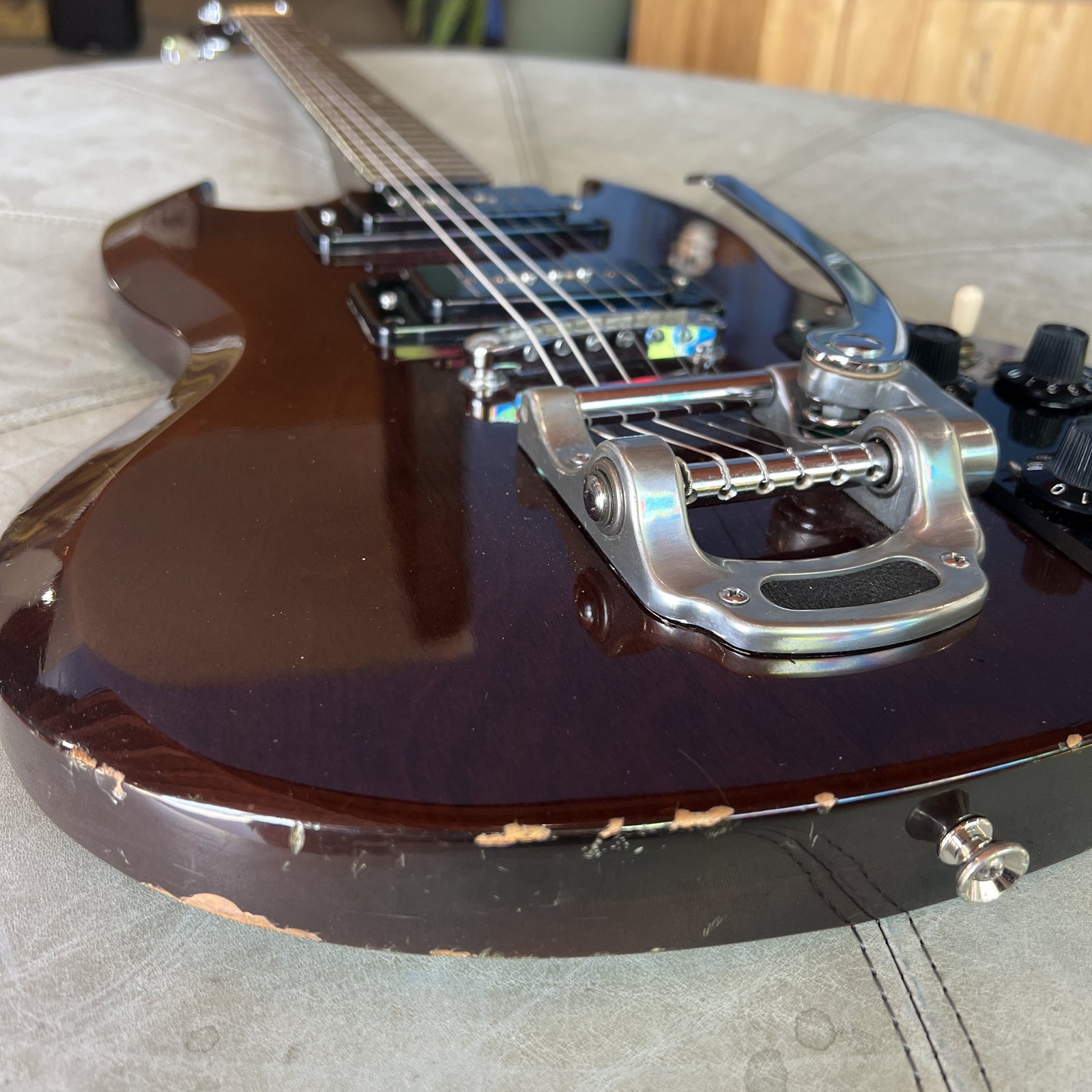 Vintage 1970s Ibanez SG Special "Lawsuit Era" Electric Guitar – Cherry Finish w/ P-90s & Bigsby-Style Tremolo