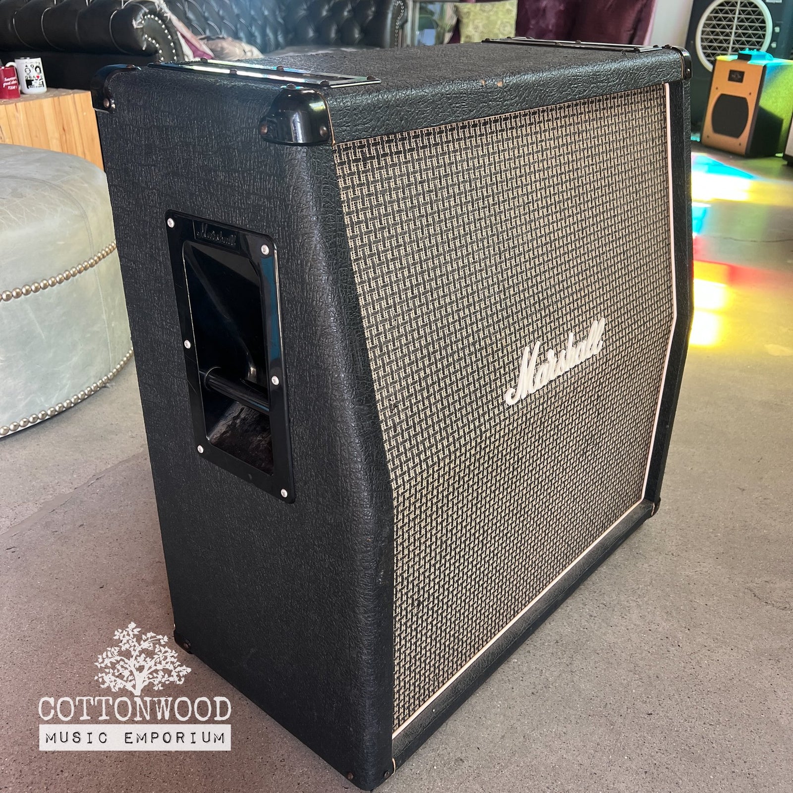 Vintage 1976 Marshall 1960A 4x12 Angled Guitar Cabinet - Checkerboard & Blackbacks