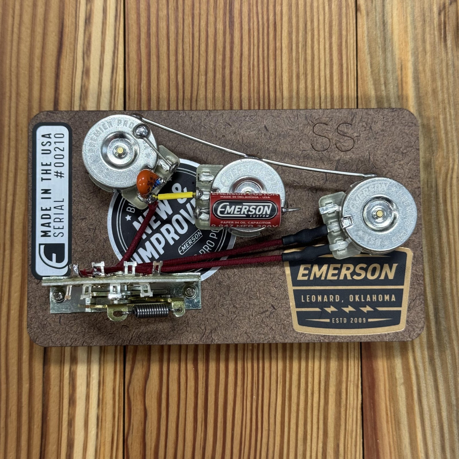 Emerson Custom Premier Pro Blender 5-Way PRS Silver Sky Prewired Kit - 250k