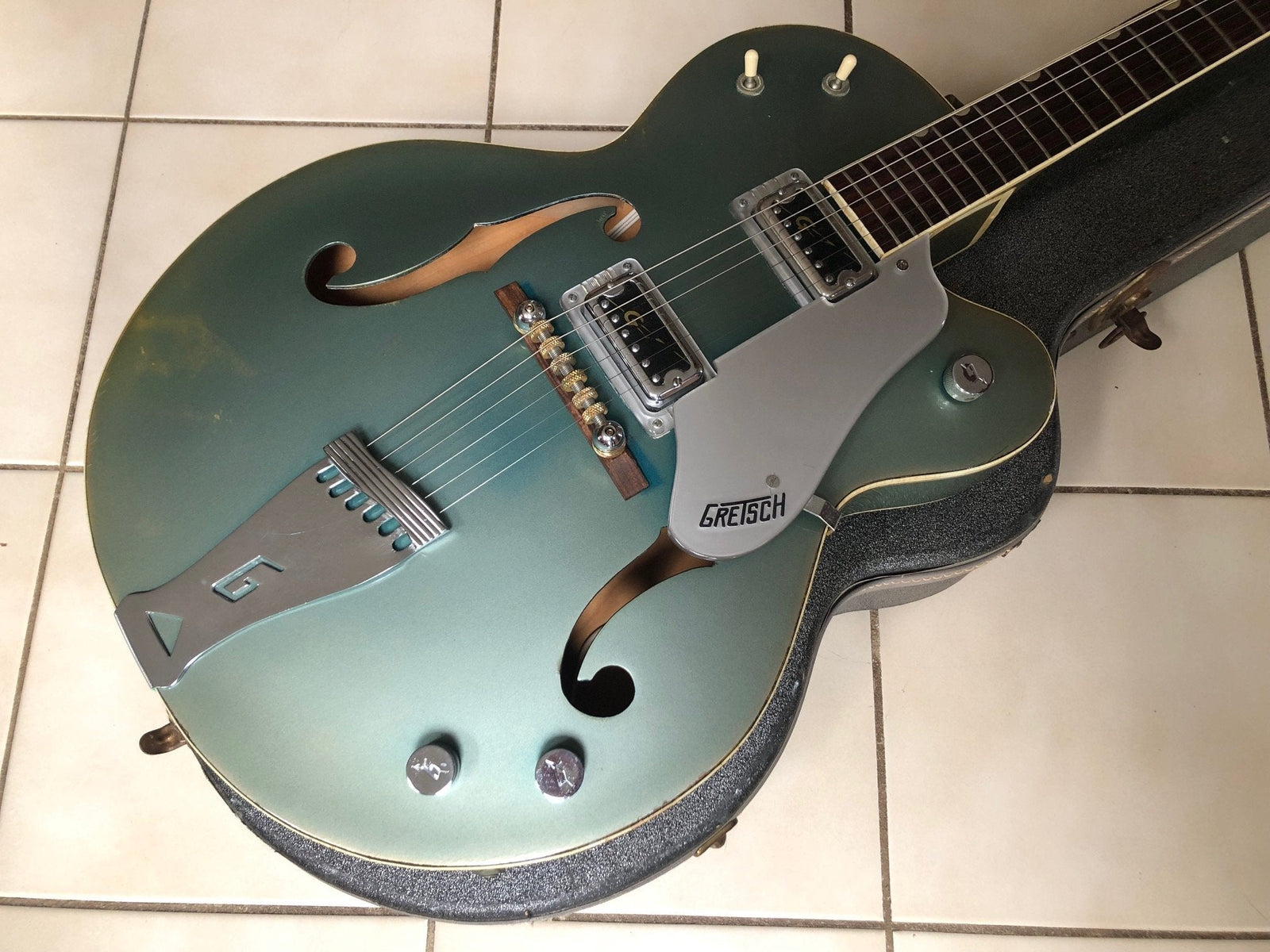 Vintage 1960’s Gretsch 6117 Anniversary Guitar & Case - Rare Blue