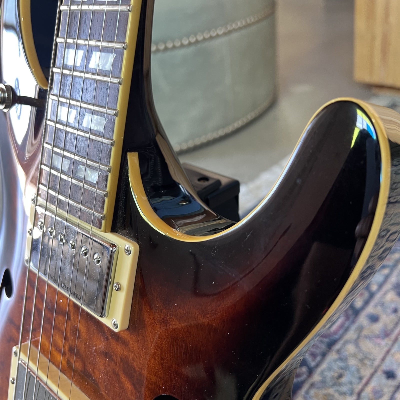 2006 Schecter Diamond Series C-1 E/A Semi-Hollow Hybrid Guitar – Dark Vintage Sunburst