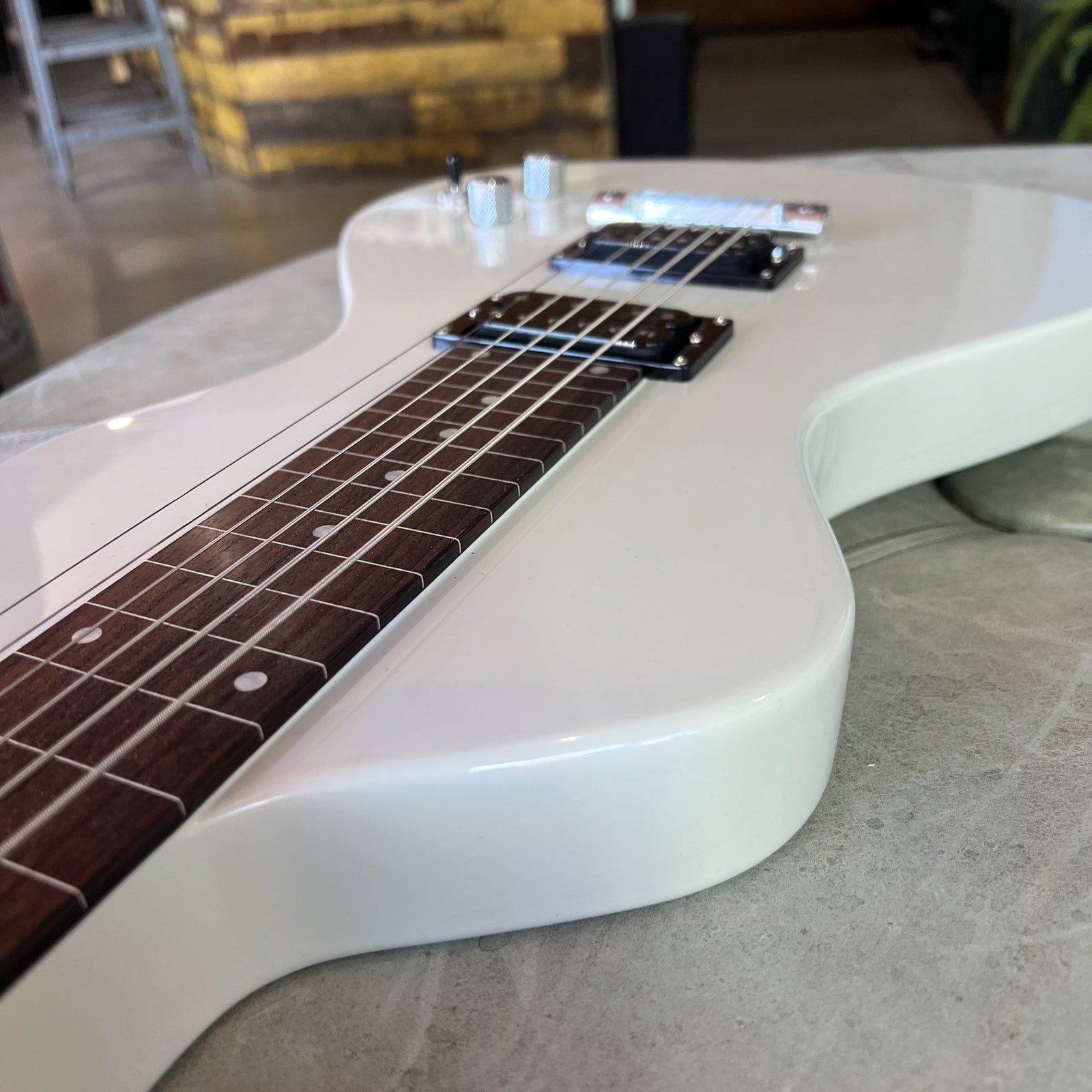 Asher Electro Hawaiian Junior Lap Steel Guitar - Antique White | Cottonwood Music Emporium