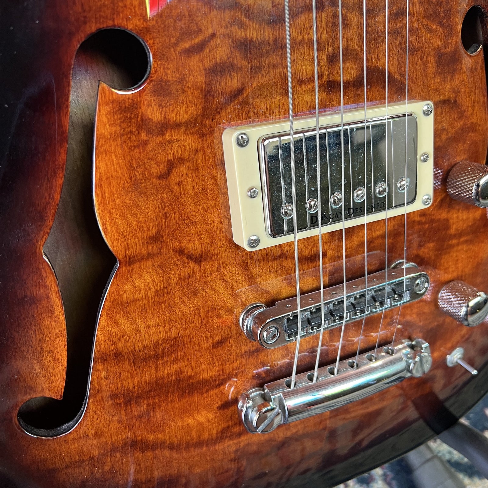2006 Schecter Diamond Series C-1 E/A Semi-Hollow Hybrid Guitar – Dark Vintage Sunburst