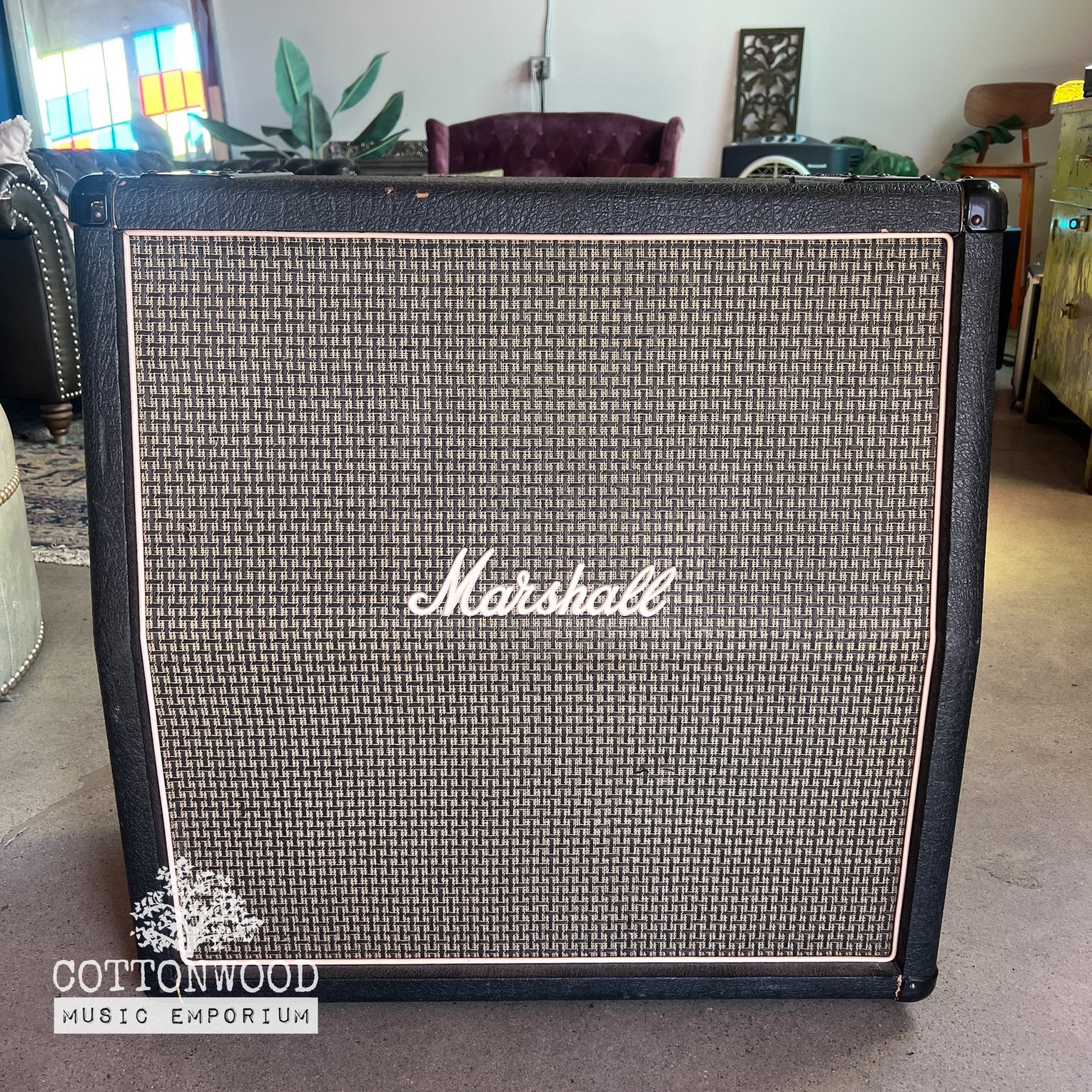 Vintage 1976 Marshall 1960A 4x12 Angled Guitar Cabinet - Checkerboard & Blackbacks