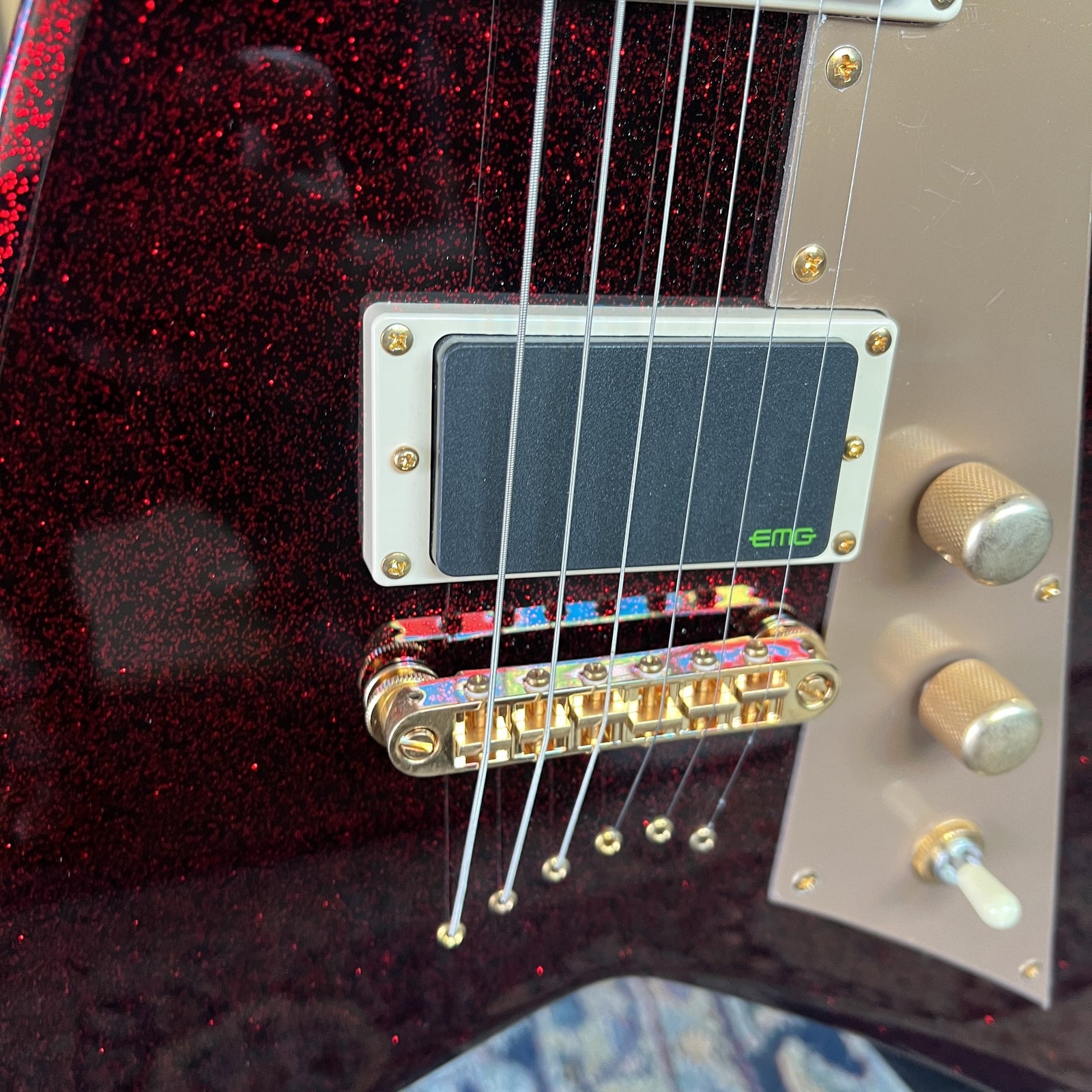 ESP LTD KH-V Kirk Hammett Signature - Red Sparkle (2023, Excellent Condition)