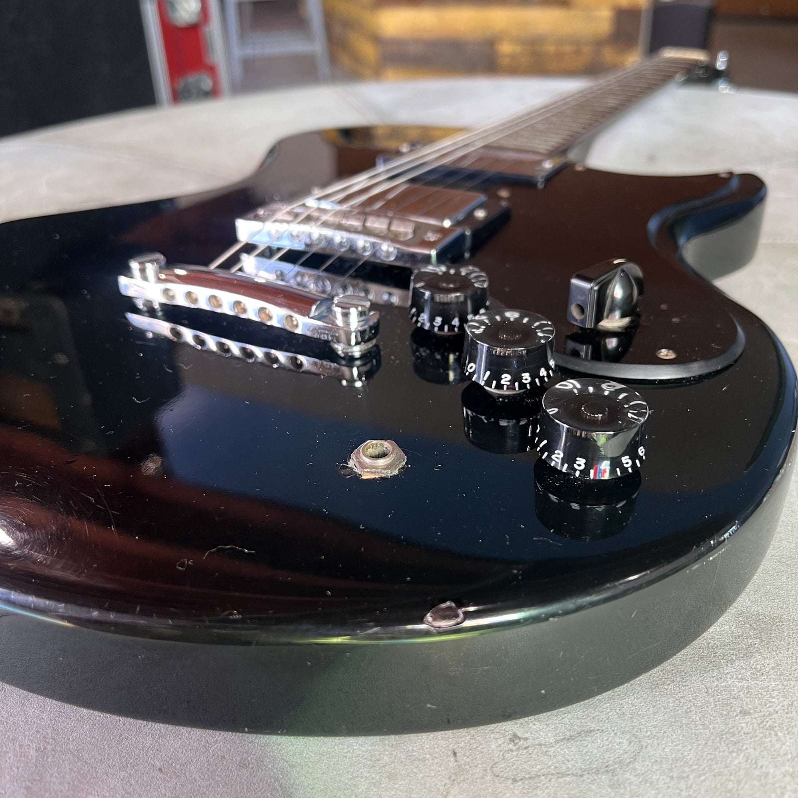 Vintage Mid-1970s Ibanez Model 2451 Lawsuit Era Electric Guitar Black w/ Case