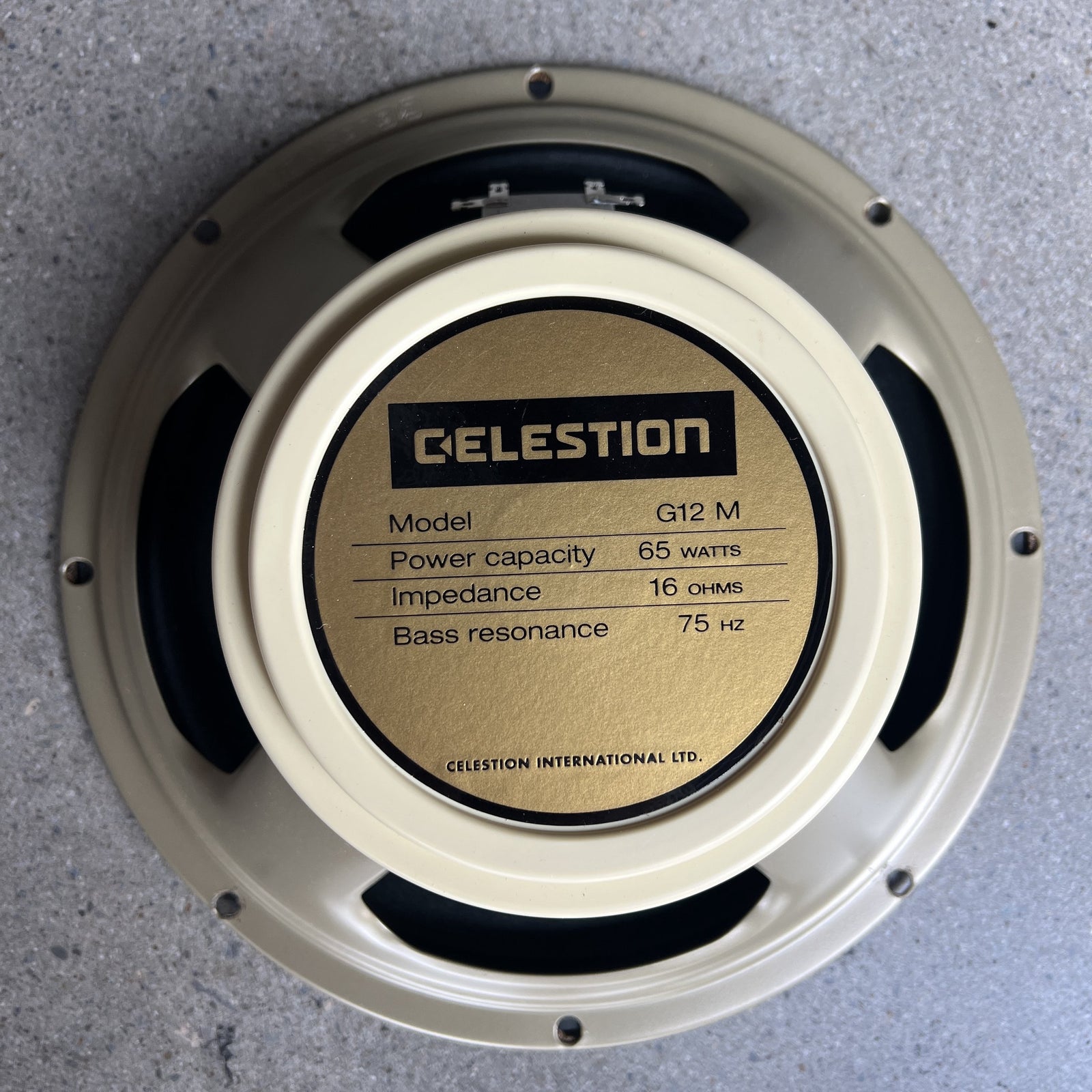 Celestion G12M-65 Creamback 12" 65-Watt Guitar Speaker (16 Ohms) – Made in UK, Excellent Condition