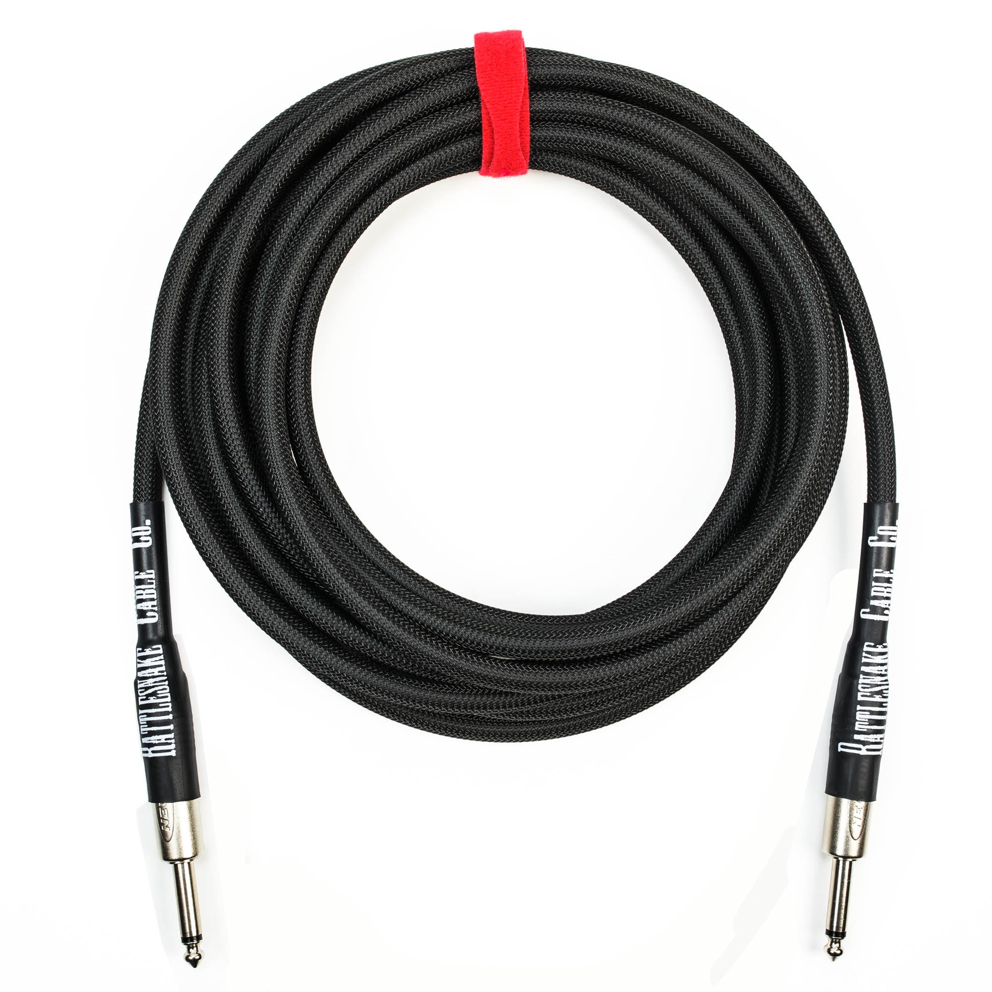 Rattlesnake Cable Company 20' Black Guitar Cable - Straight Plugs
