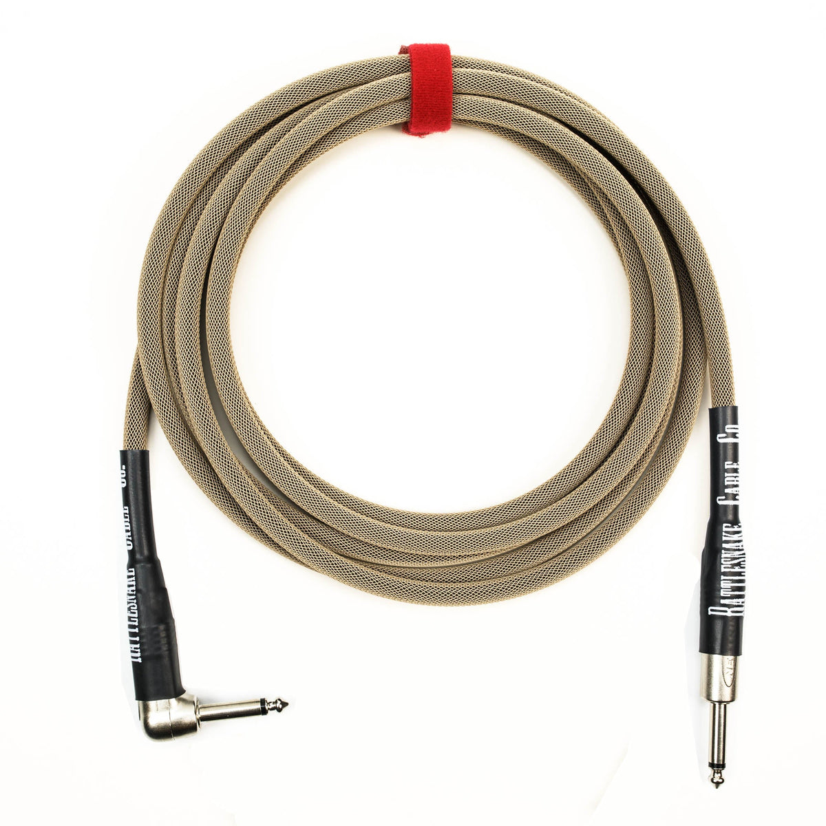 Rattlesnake Cable Company 10&#39; Dirty Tweed Guitar Cable - Mixed Plugs