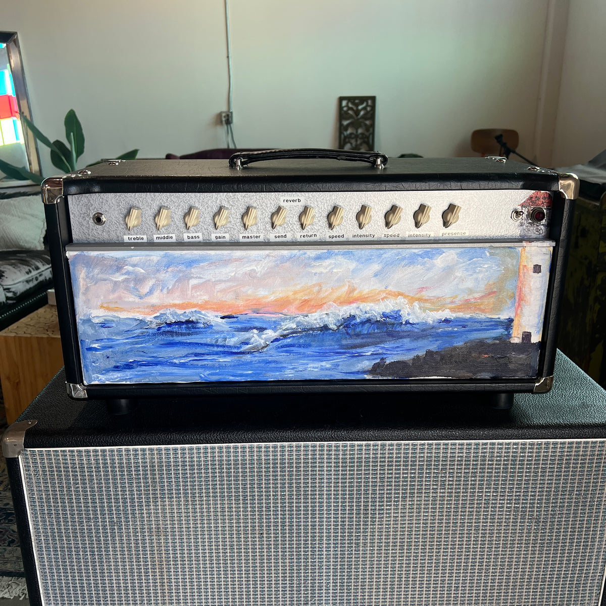 Krinard “Lighthouse” Dual‑Tremolo Head Scratch‑Built by Original Two Rock Founder Bill Krinard | Joey Landreth–Inspired | Original Lighthouse Artwork | 50 W 6L6