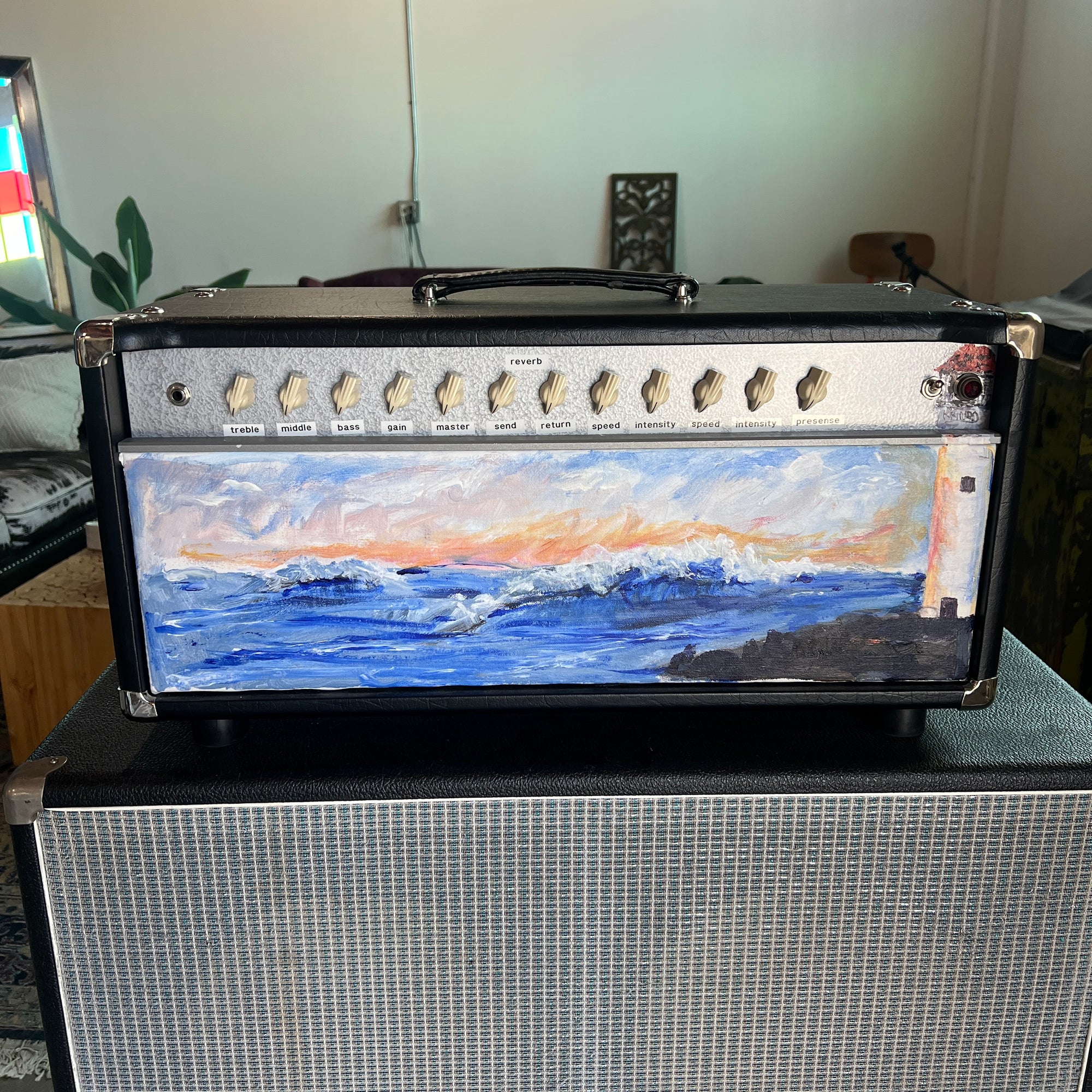 Krinard “Lighthouse” Dual‑Tremolo Head Scratch‑Built by Original Two Rock Founder Bill Krinard | Joey Landreth–Inspired | Original Lighthouse Artwork | 50 W 6L6
