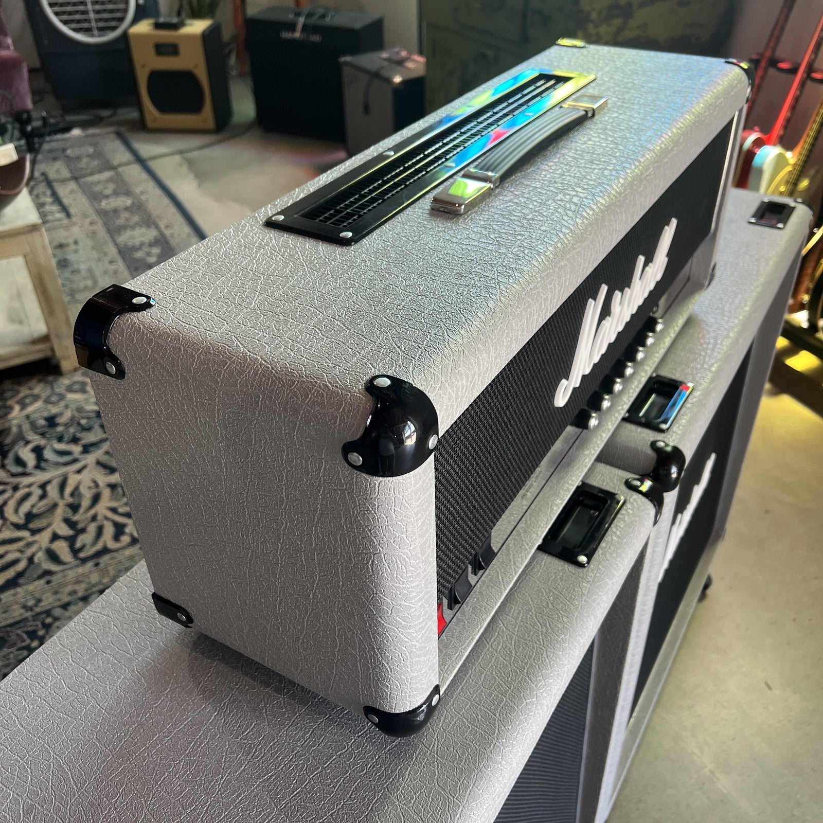 Marshall 2555X Silver Jubilee 100-Watt Full Stack with Dual 2551BV 4x12 Cabinets (UK Made)