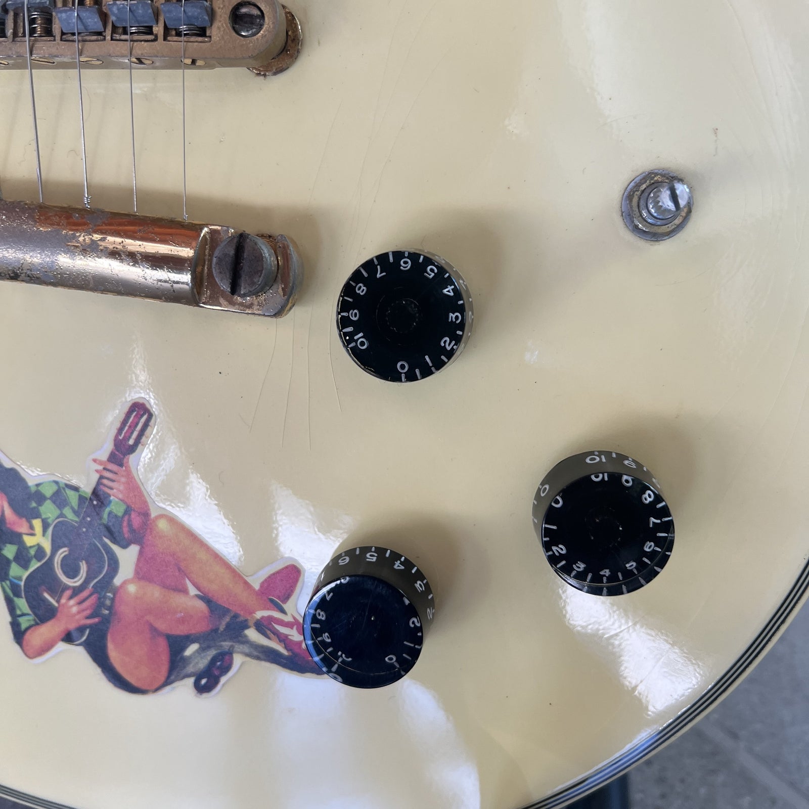 1977 Ibanez Model 2350 Custom Lawsuit Era Electric Guitar - Antique White (Steve Jones Sex Pistols Tribute)
