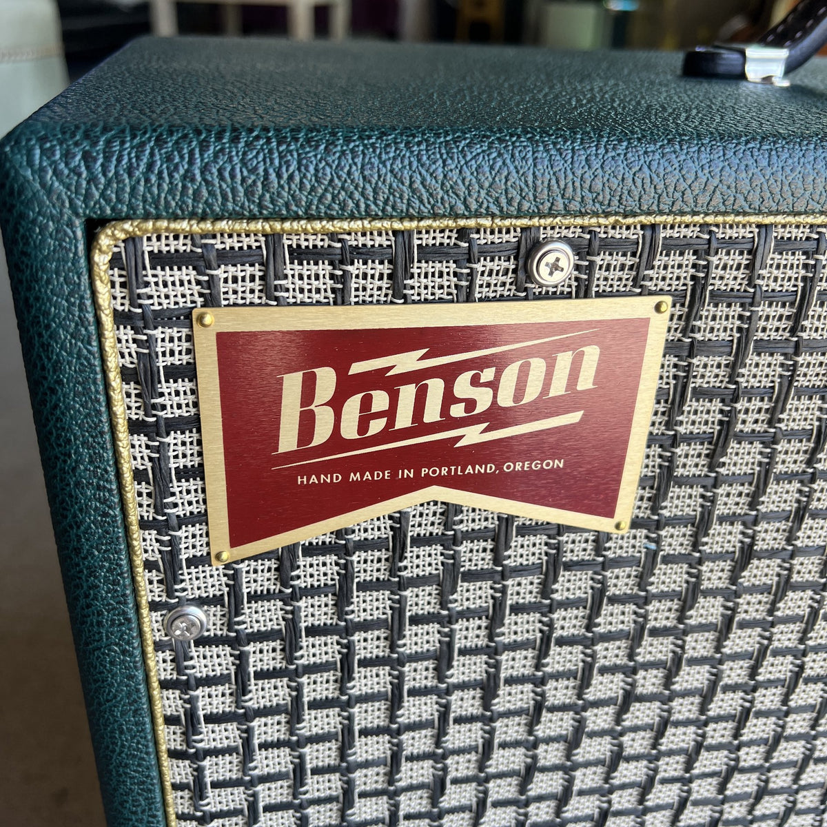 Benson Amps 1x12 Dovetailed Pine Cabinet angled view