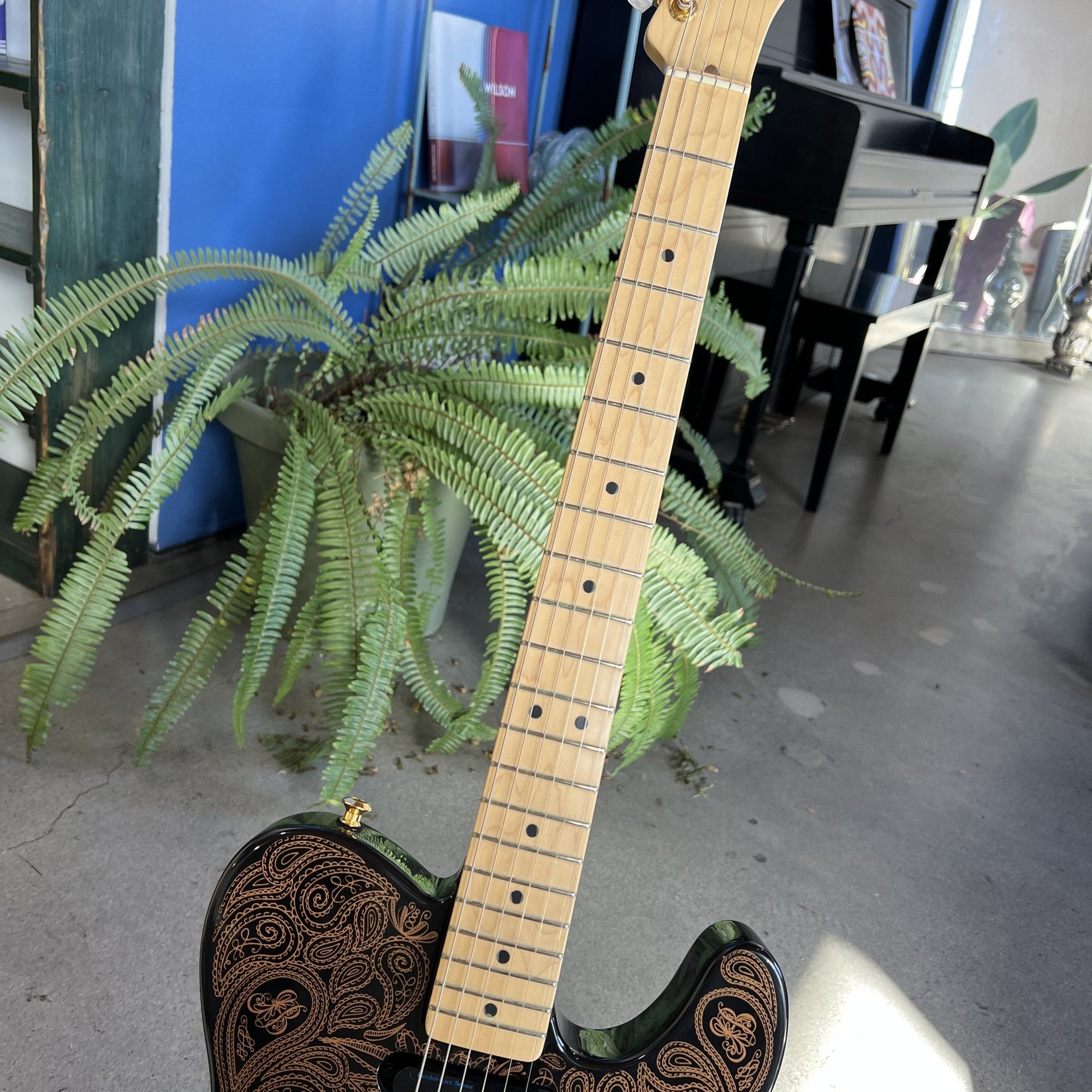 1994 Fender James Burton Telecaster - Black w/Gold Paisley