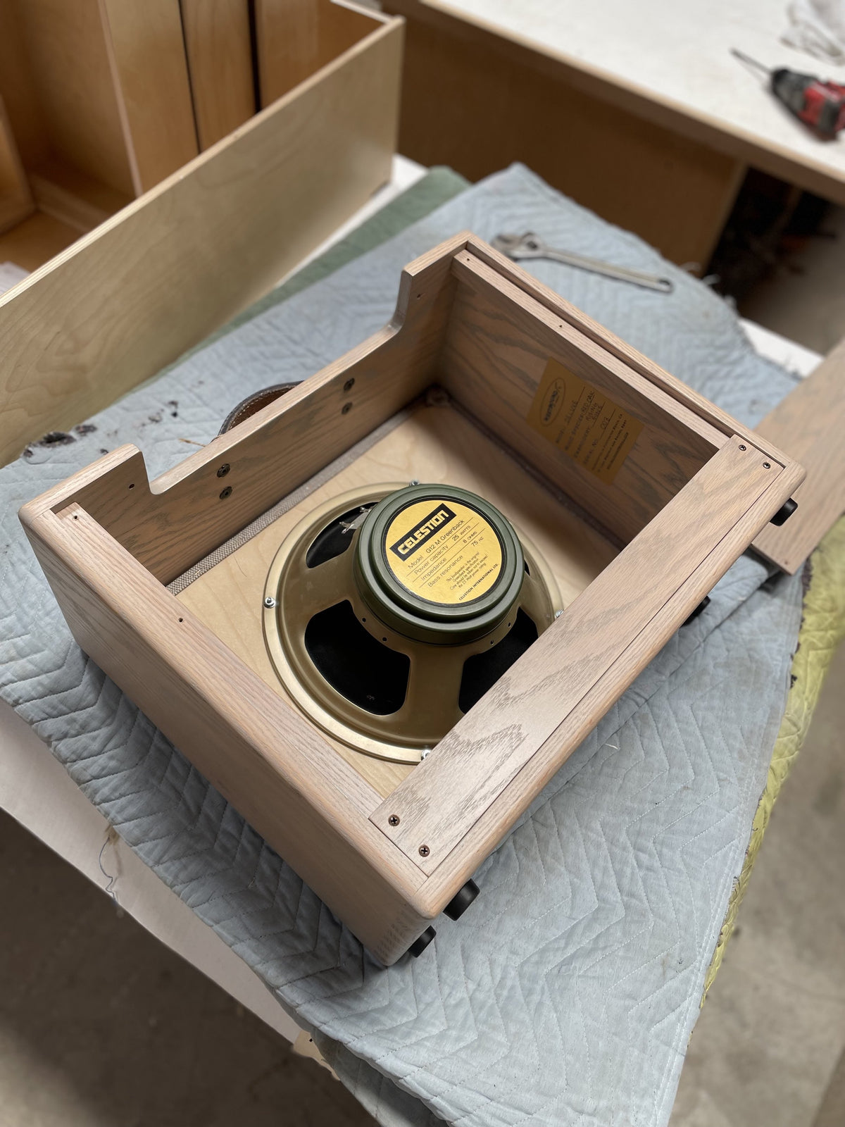 Westbound Amp & Embroidery Custom Red Oak Cabinet - 12" Celestion Greenback