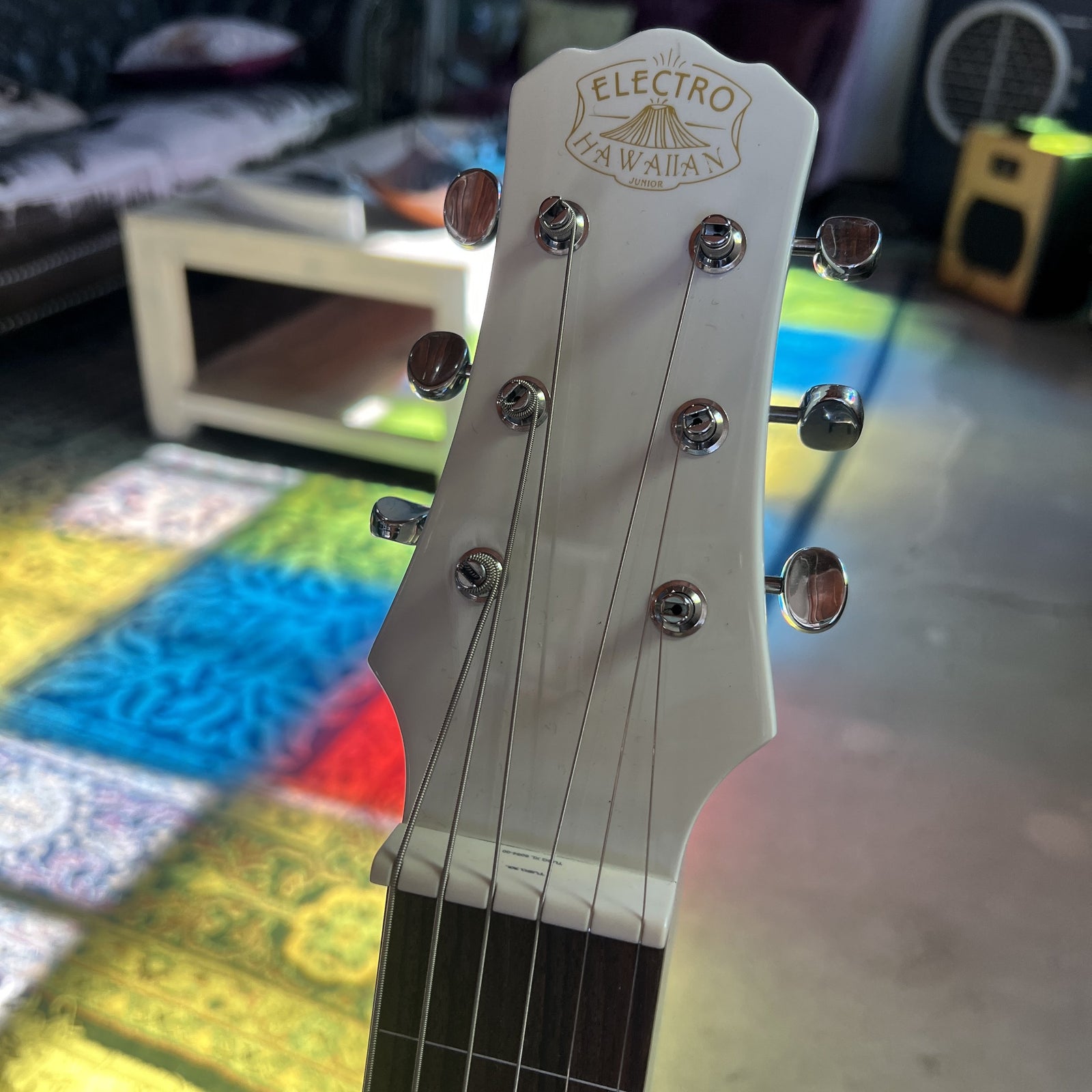 Asher Electro Hawaiian Junior Lap Steel Guitar - Antique White | Cottonwood Music Emporium
