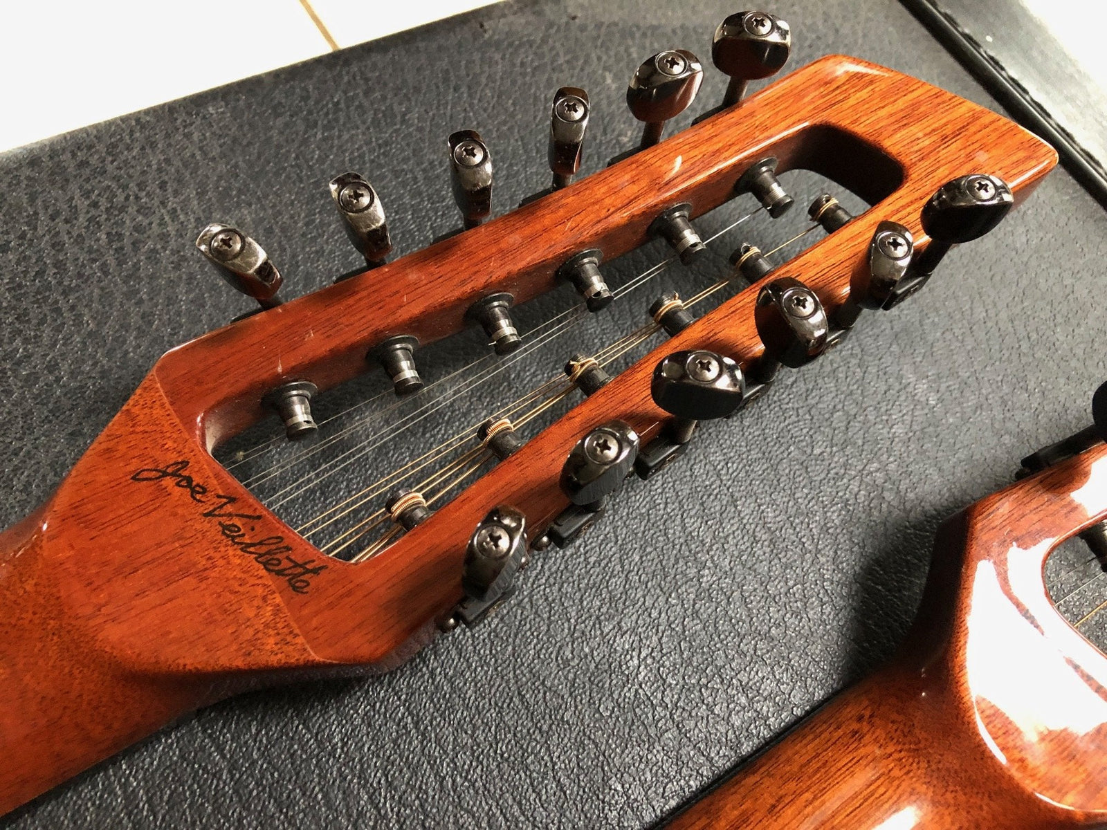 2011 Veillette Double Neck Acoustic Guitar w/Flight Case