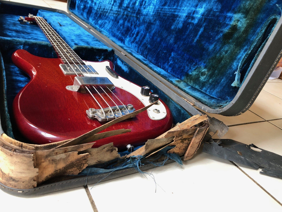 Vintage 1964 Epiphone Newport bass guitar and case 100% original