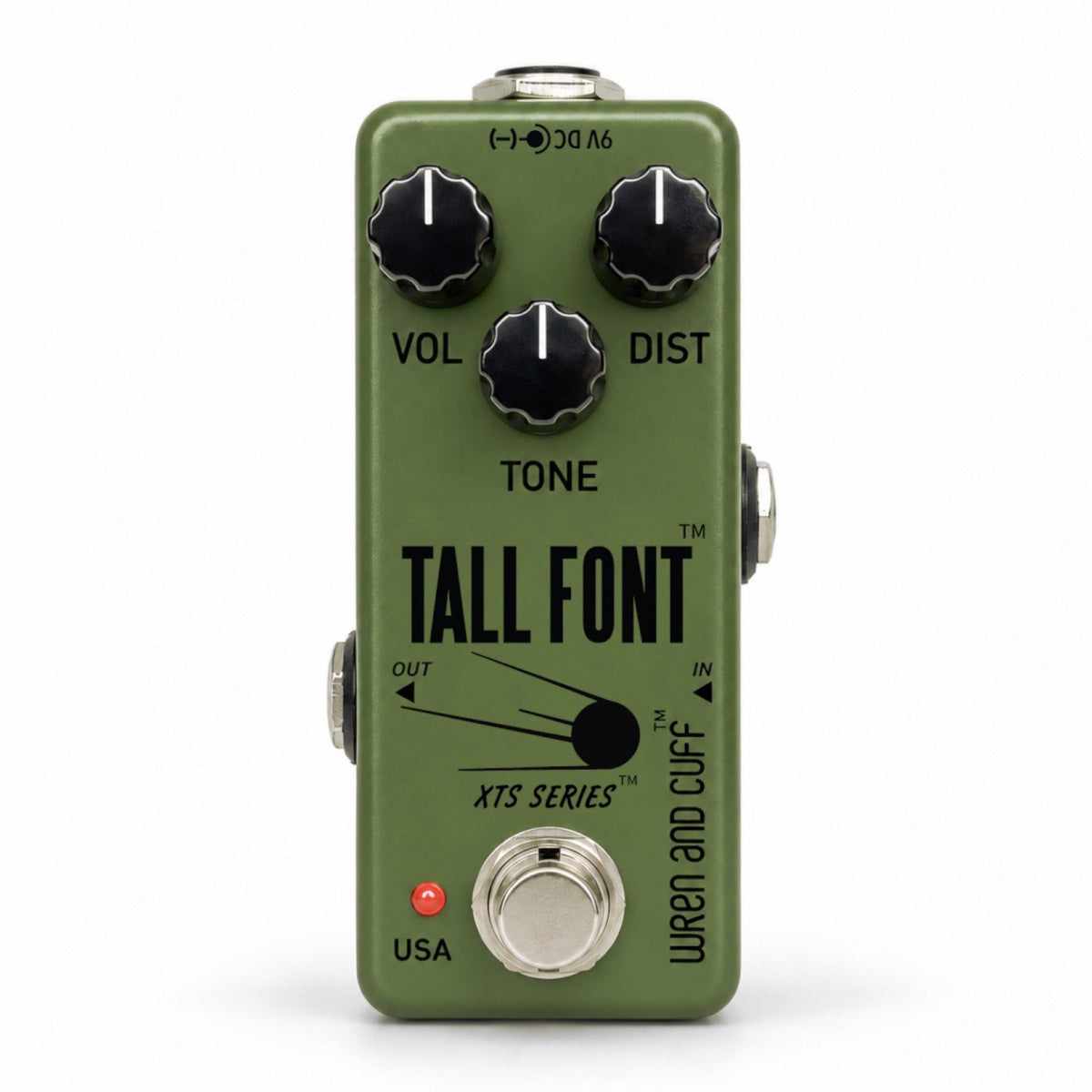 Wren and Cuff Tall Font Russian XTC Micro Fuzz Pedal