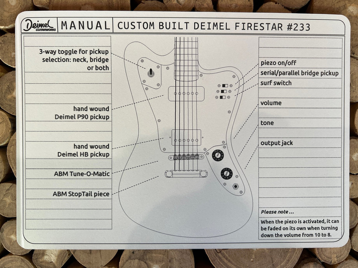 Deimel Guitarworks Firestar #233 in Vintage White