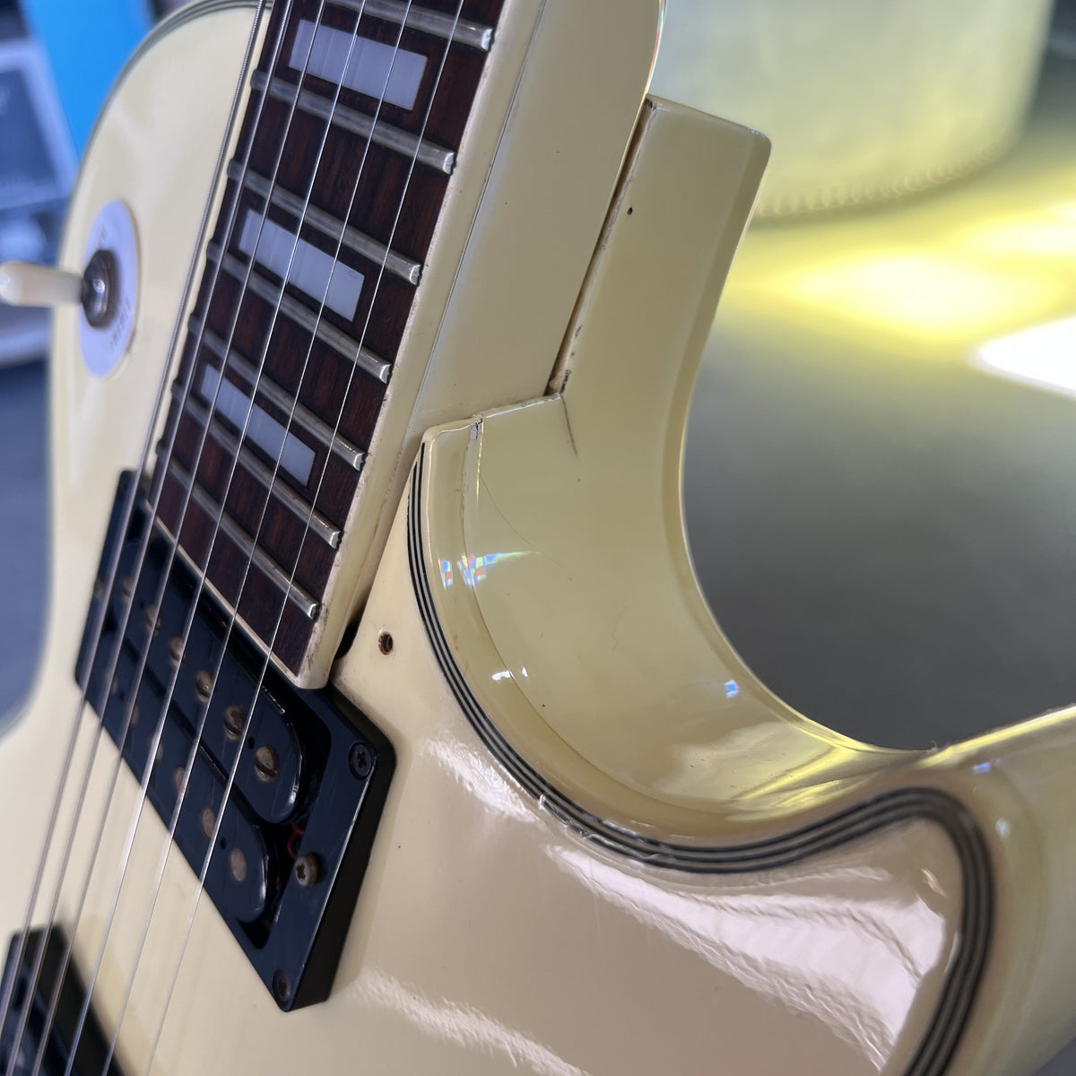 1977 Ibanez Model 2350 Custom Lawsuit Era Electric Guitar - Antique White (Steve Jones Sex Pistols Tribute)