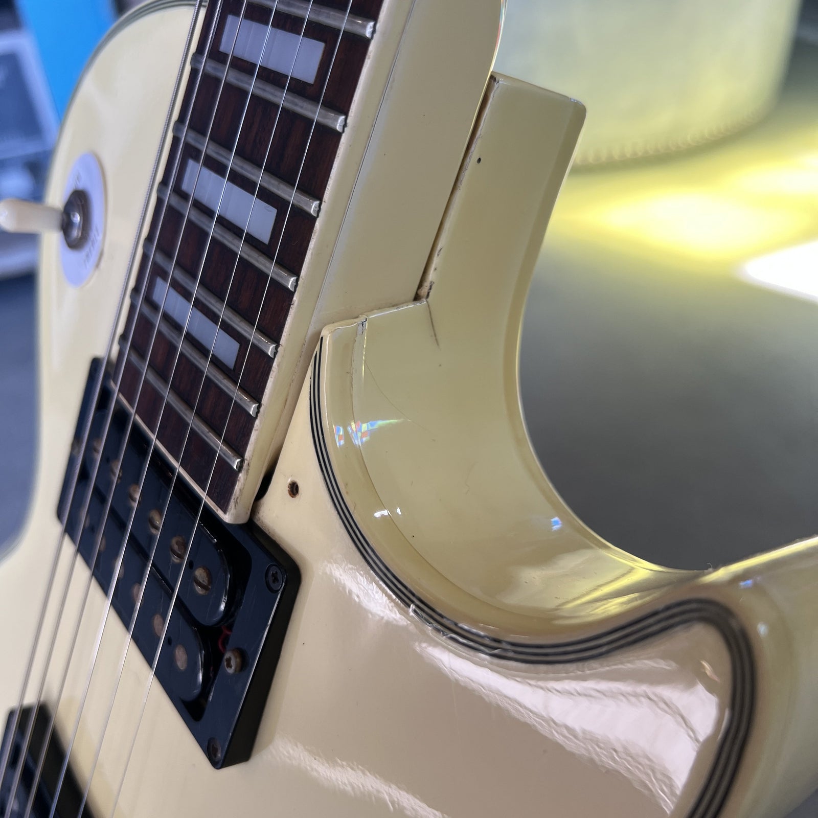 1977 Ibanez Model 2350 Custom Lawsuit Era Electric Guitar - Antique White (Steve Jones Sex Pistols Tribute)