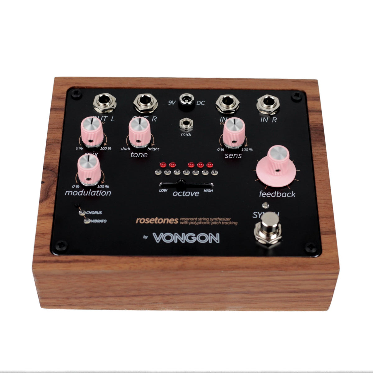 Vongon Rosetones | 12-Voice Polyphonic Sympathetic Resonator & Synth Pedal